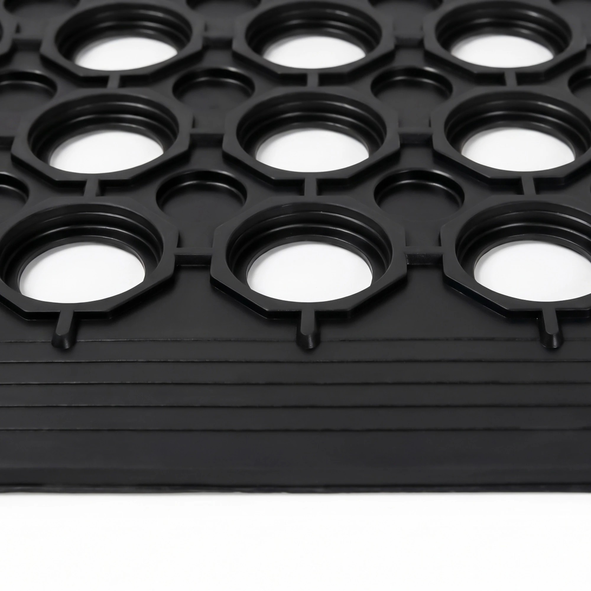 4 Marlow Anti Fatigue Mat Non Slip for Rubber Floor Draining Entry Door,Black, 4 of 8