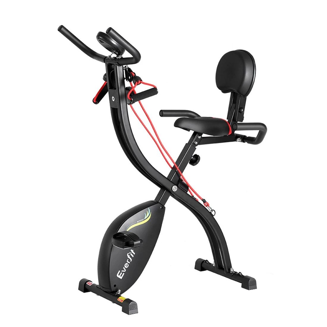 3 Everfit Folding Exercise Bike Magnetic X-Bike Indoor Cycling Resistance - Black, 3 of 6