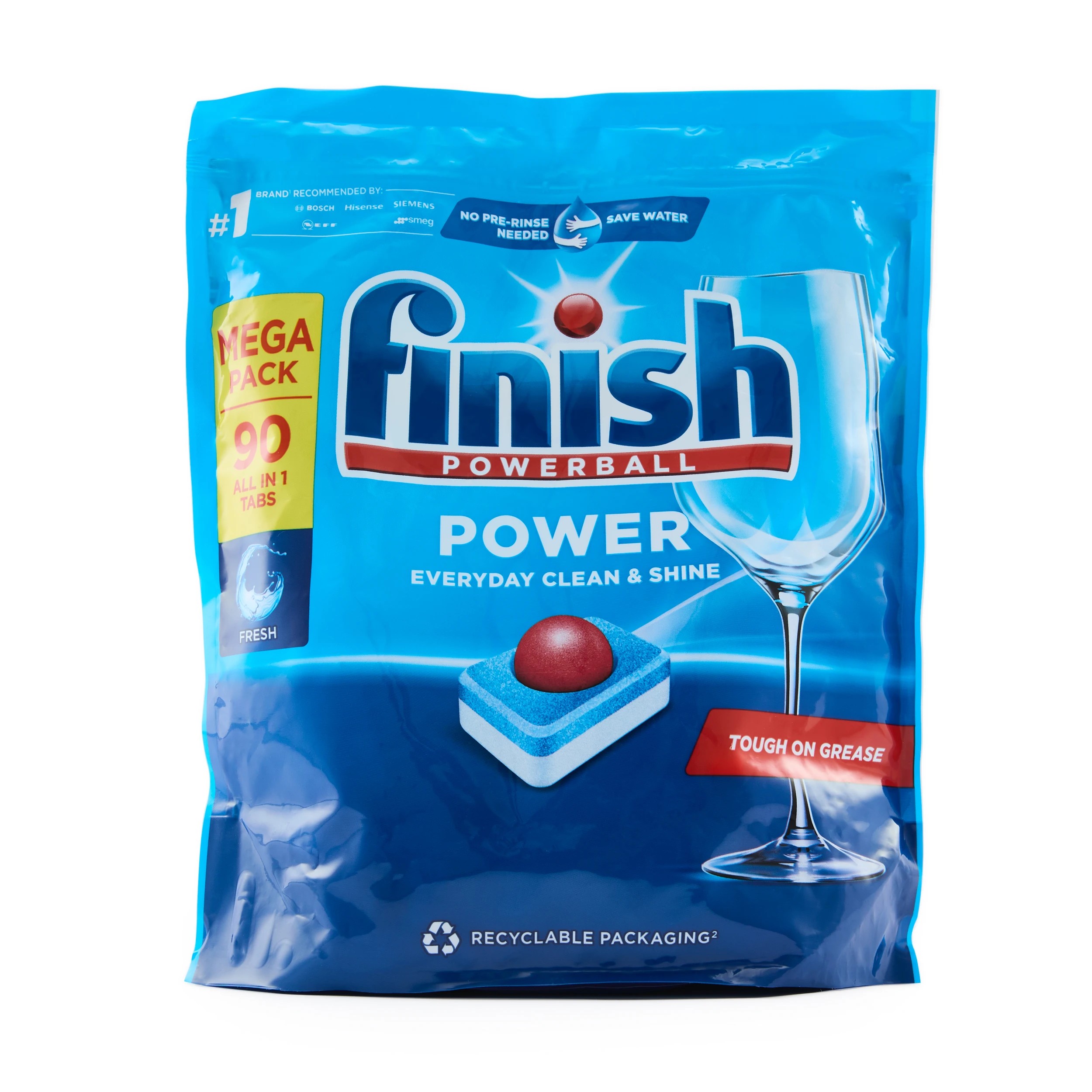 1 90 Pack Finish Powerball Power All-in-1 Dishwasher Tablets, 1 of 3