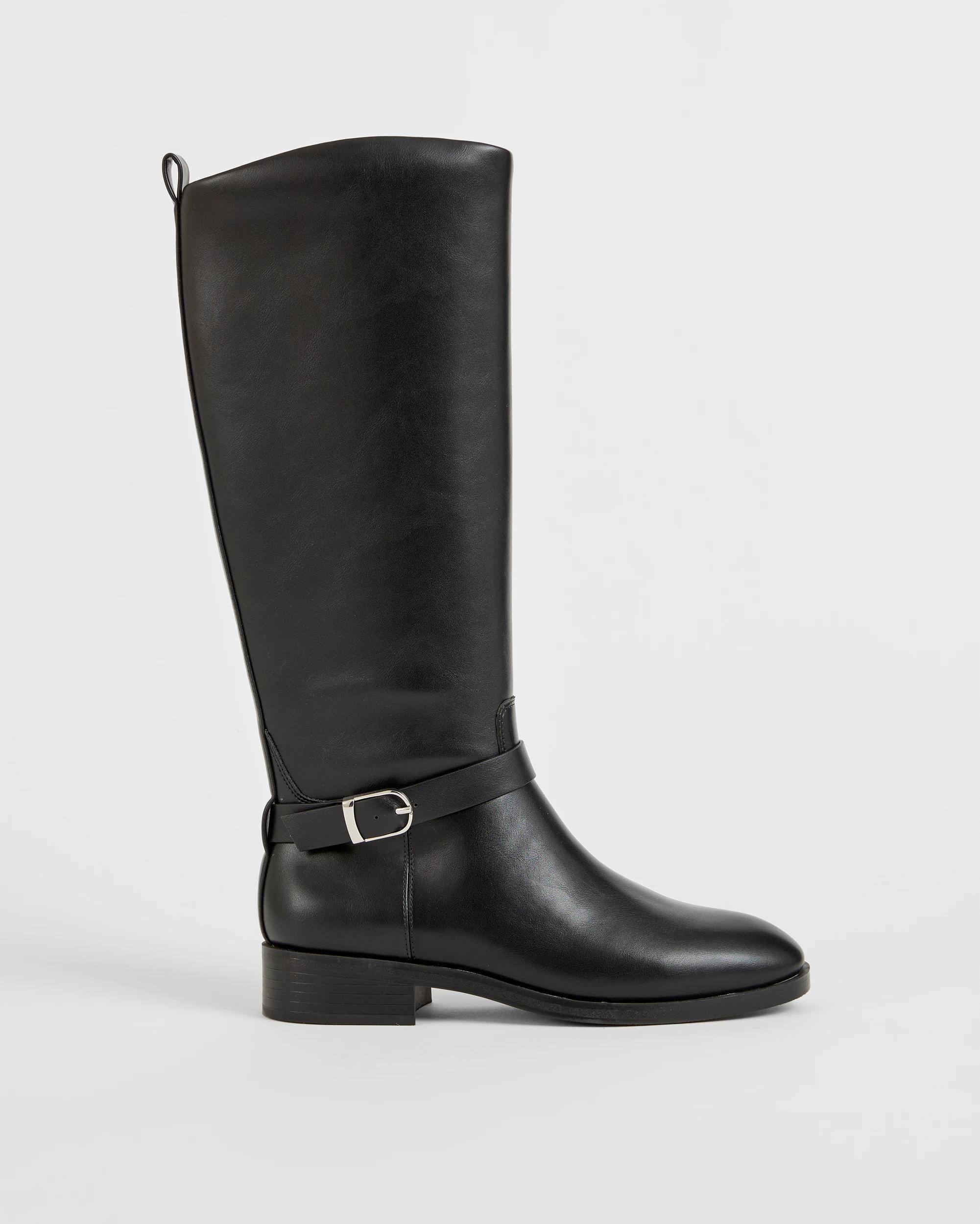 1 Target Woman Riding Long Slant Edge Boots - Larissa BLACK, 1 of 5