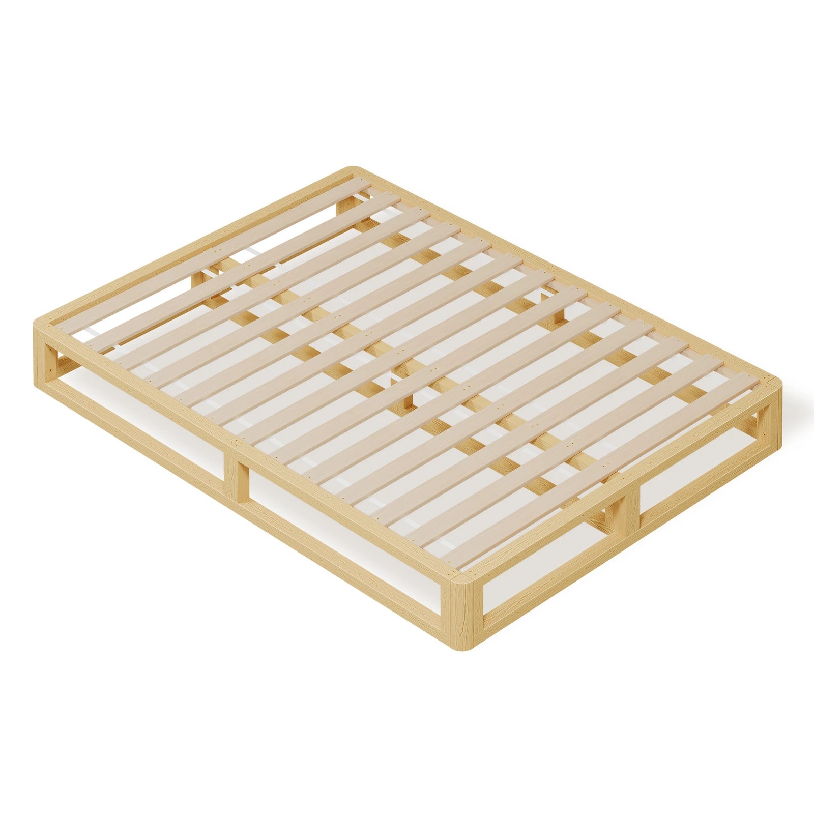 10 Alfordson Bed Frame Wooden Timber Queen Size Mattress Base Platform Jacob - Natural, 10 of 10