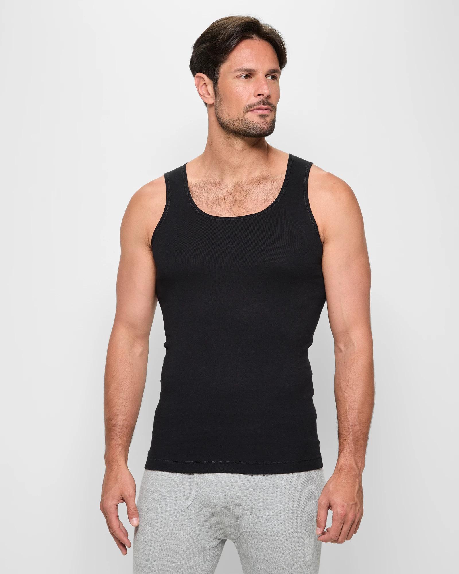 1 Australian Cotton Athletic Singlet - Maxx BLACK, 1 of 5