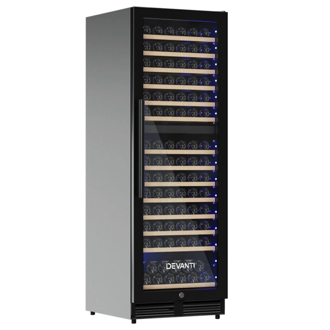 4 Devanti Wine Fridge Cooler Dual Zone 154 Bottles - Black, 4 of 7