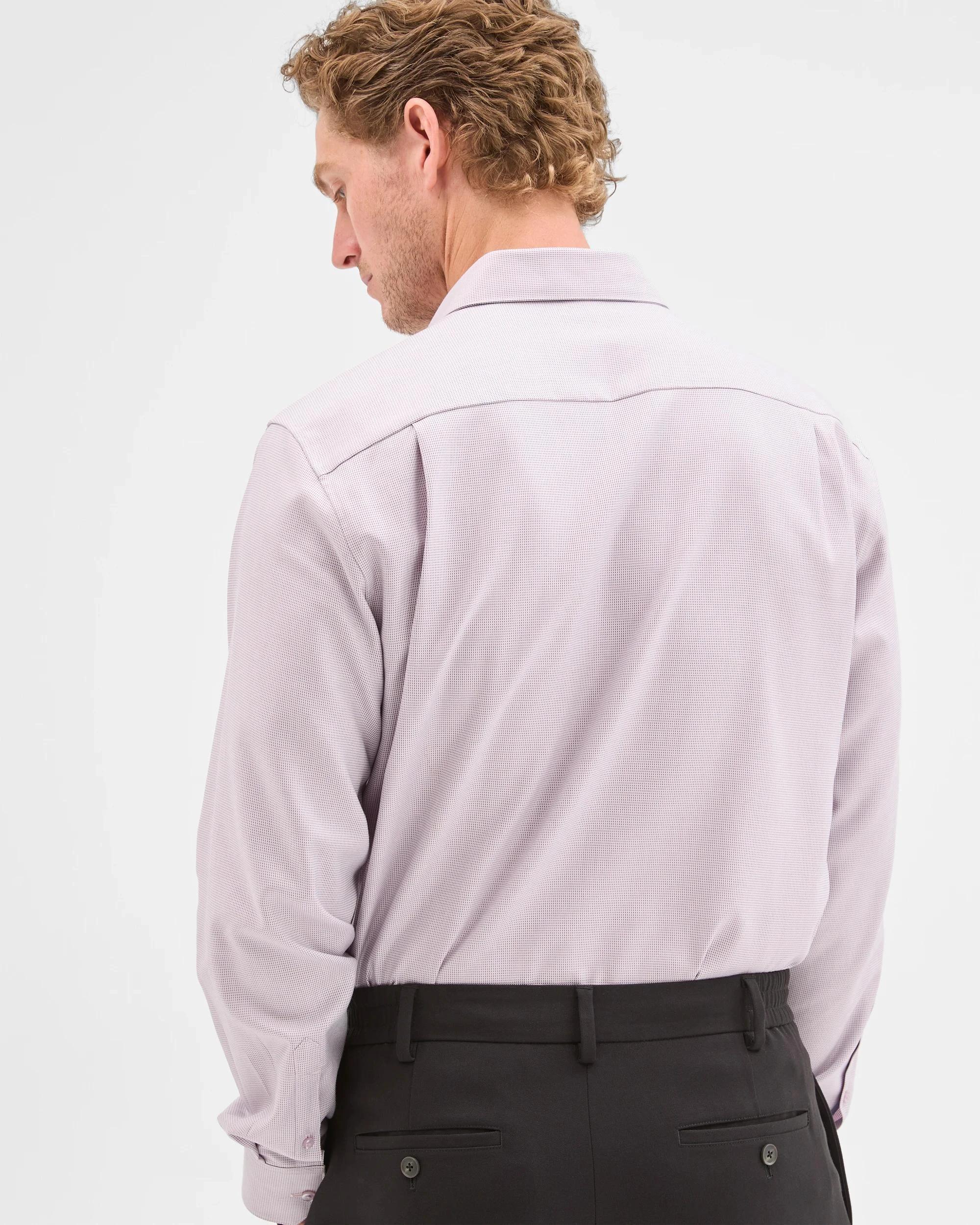 7 Preview Australian Cotton Textured Dobby Shirt PINK, 7 of 7