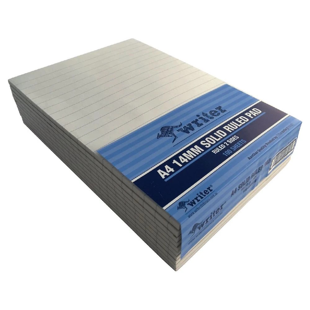 2 Writer A4 14mm Ruled Writing Pad 100 Sheets, 2 of 2
