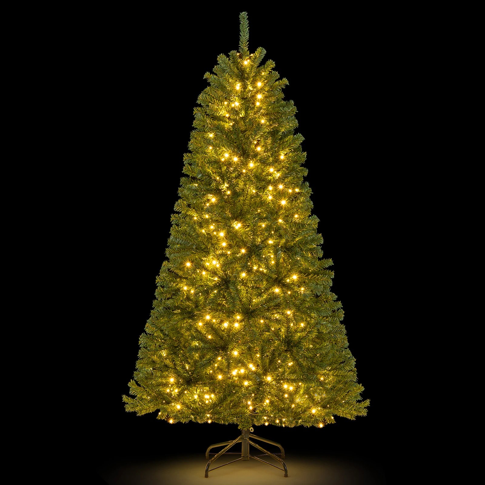 6 Costway 1.8M Pre-Lit Artificial Christmas Tree w/500 Warm White LEDs Home Office Party Decoration, 6 of 6