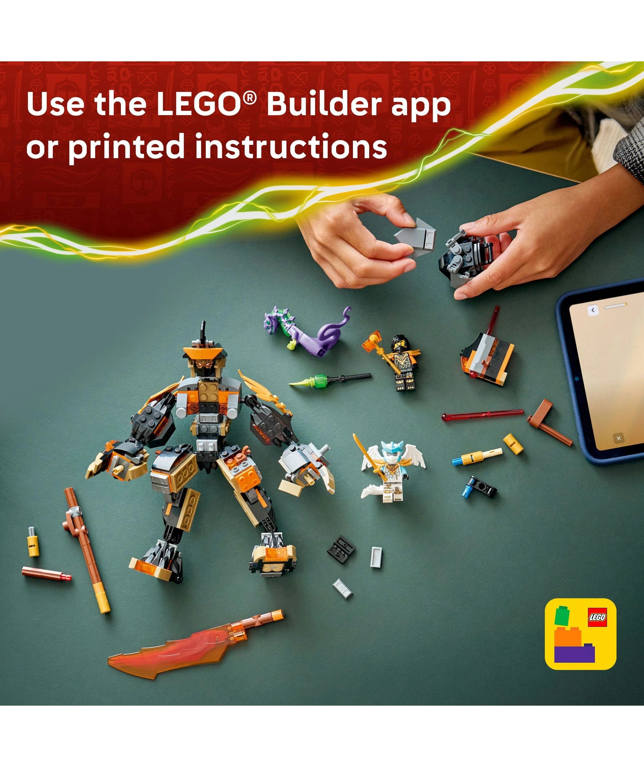 7 LEGO NINJAGO Cole's Mission Mech & Dragon Zane 71854, 7 of 10