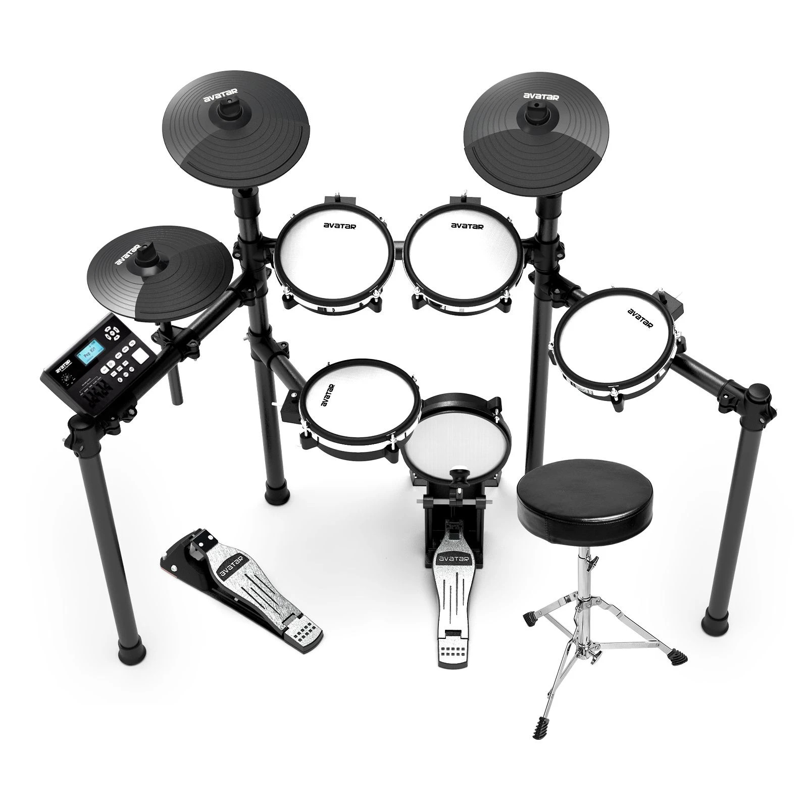 3 Ausway Electric Drum Set for Beginners 447 Sounds Mesh Pads 10 Cymbals Kick Tower USB MIDI Pedals Throne, 3 of 6