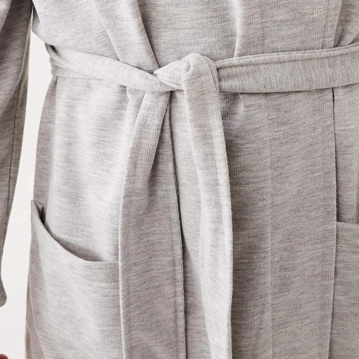 7 Lightweight Dressing Gown Grey Marle, 7 of 8