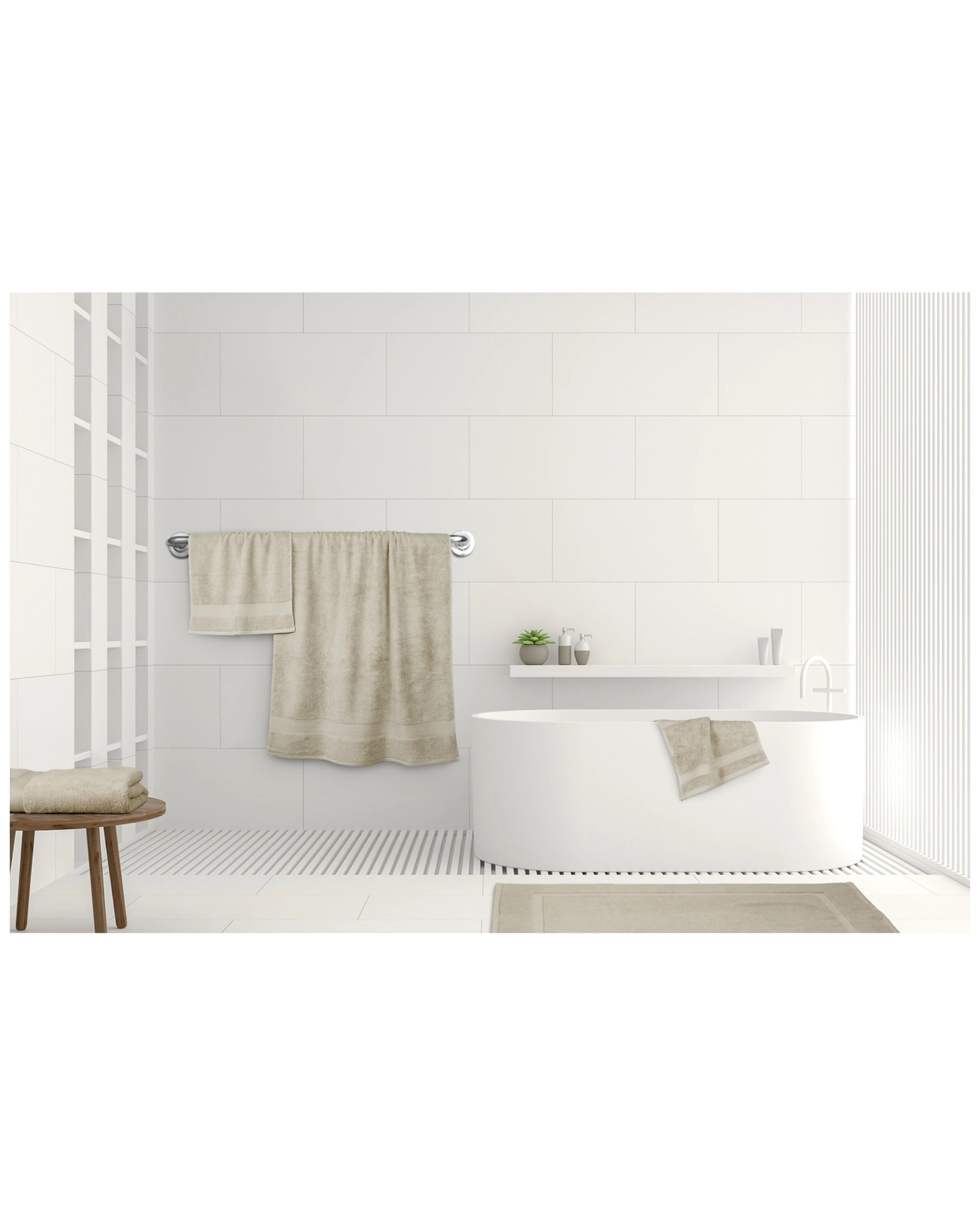 2 ARDOR Bath Mat Algodon St Regis 100 Percent Cotton 850GSM 50x80cm 1 Pack, 2 of 3