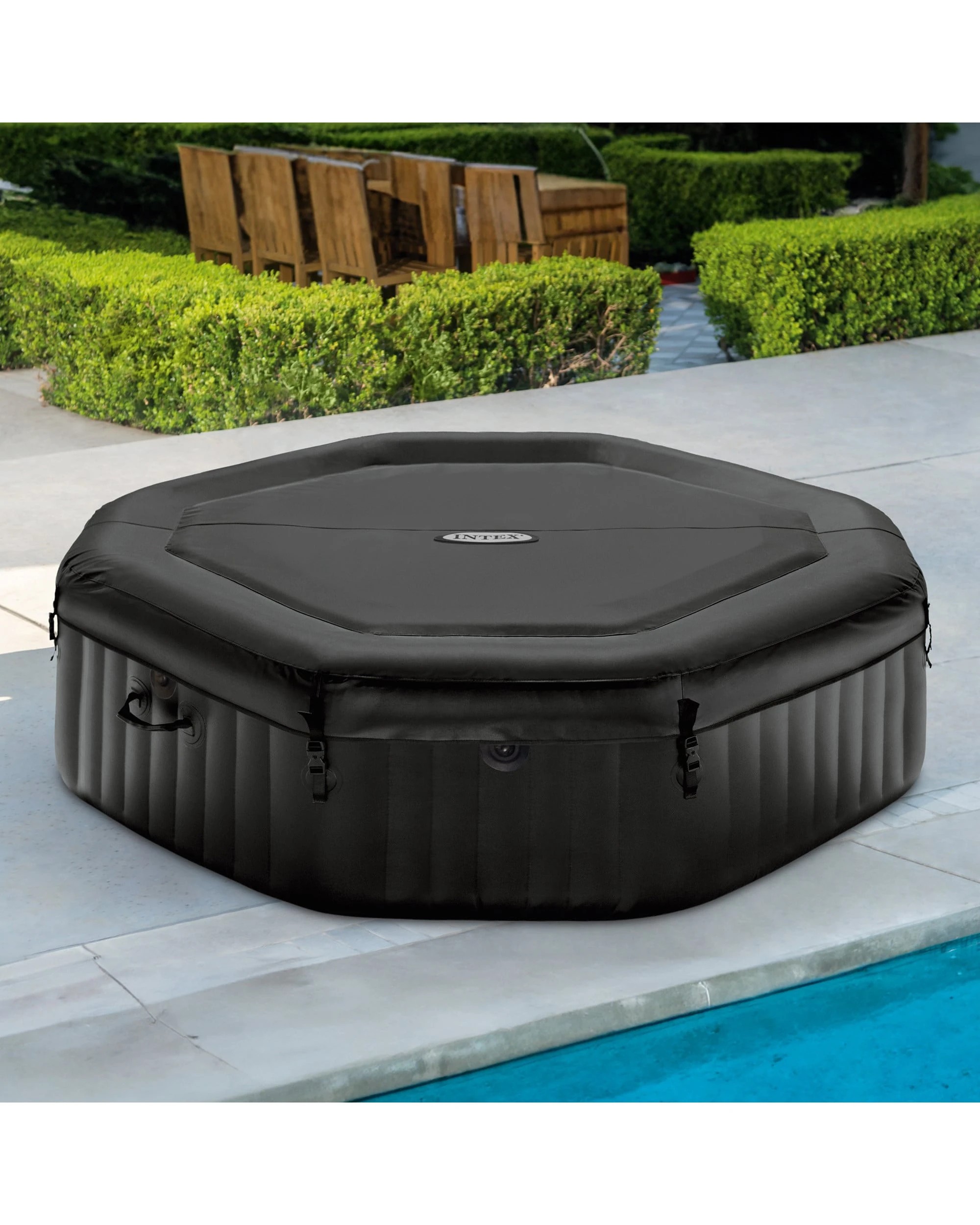 2 Intex PureSpa Jet Bubble Deluxe 6-Person Inflatable Hot Tub - Black, 2 of 9