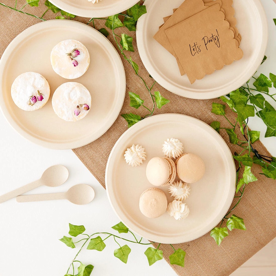 6 12 Pack Sugarcane Pulp Round Plates, 6 of 7