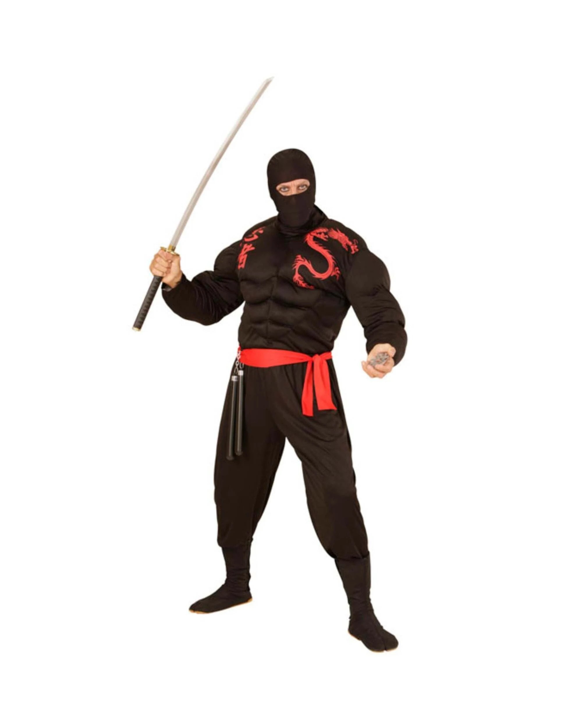 1 Widmann Adult Ninja Mask Costume Accessory - One Size - Black, 1 of 1