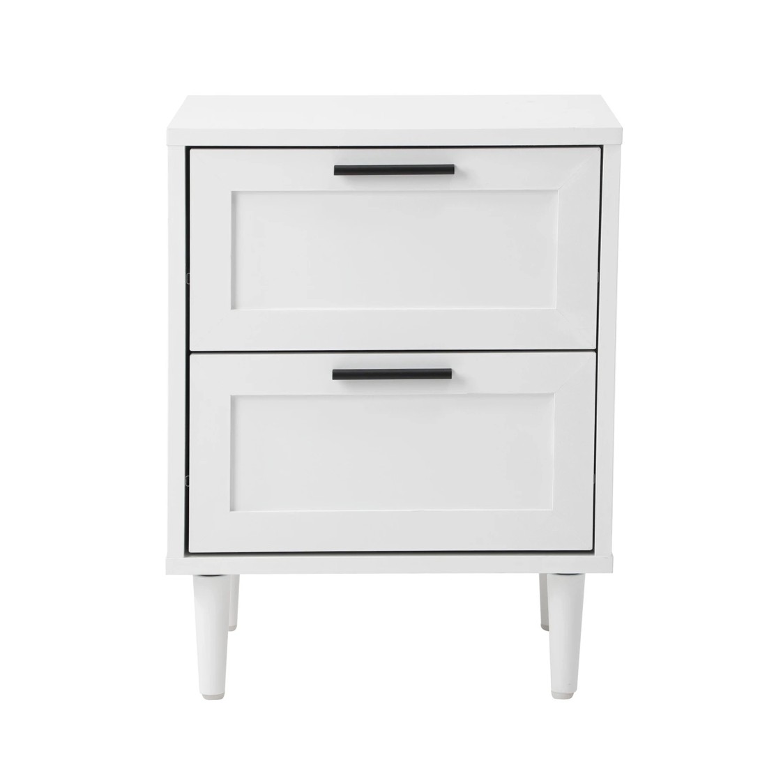 8 Oikiture Bedside Tables Set of 2 Nightstand Side End Table Bedroom Storage - White, 8 of 9
