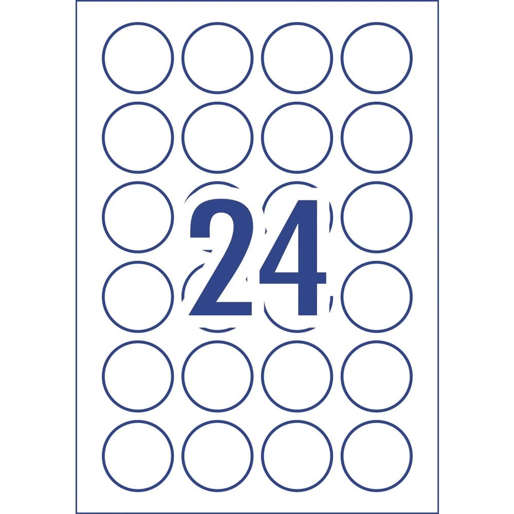 3 Avery Matte White Round Pricing Labels 40mm 192 Pack, 3 of 4