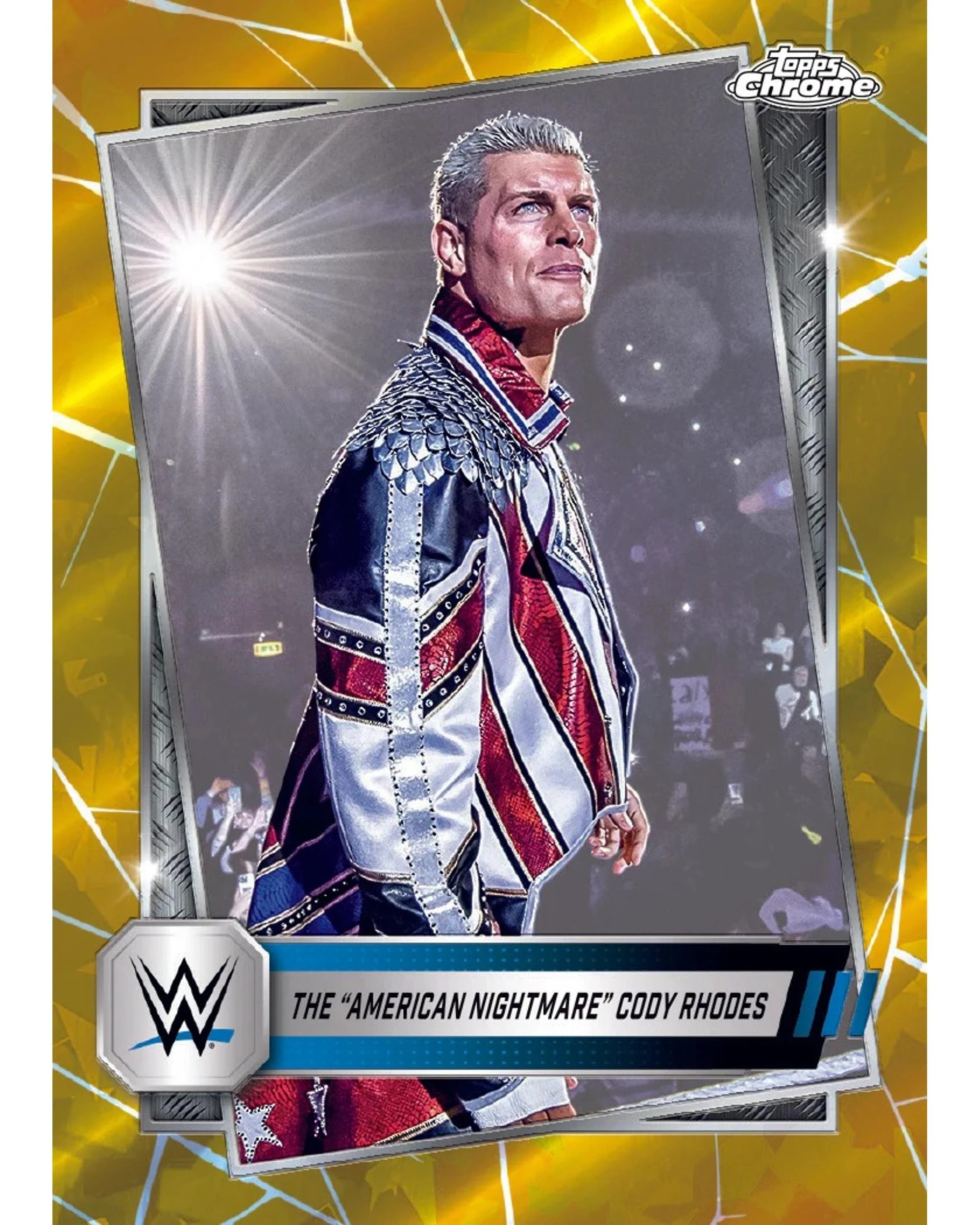 8 Topps 2025 Chrome WWE Wrestling Sapphire Edition Hobby Pack, 8 of 10