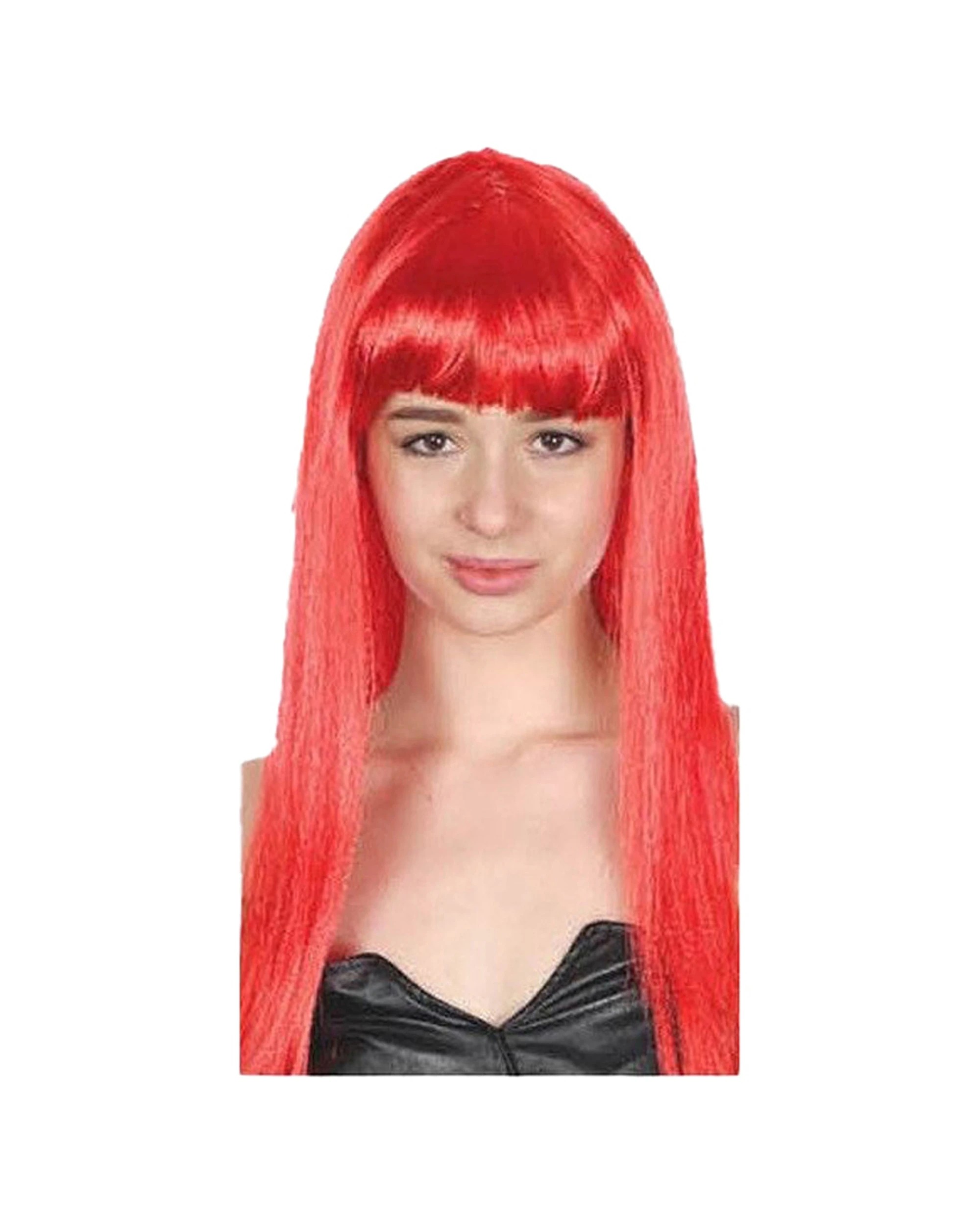 1 JD Party Long Wig With Fringe Costume Accessory - Red, 1 of 1