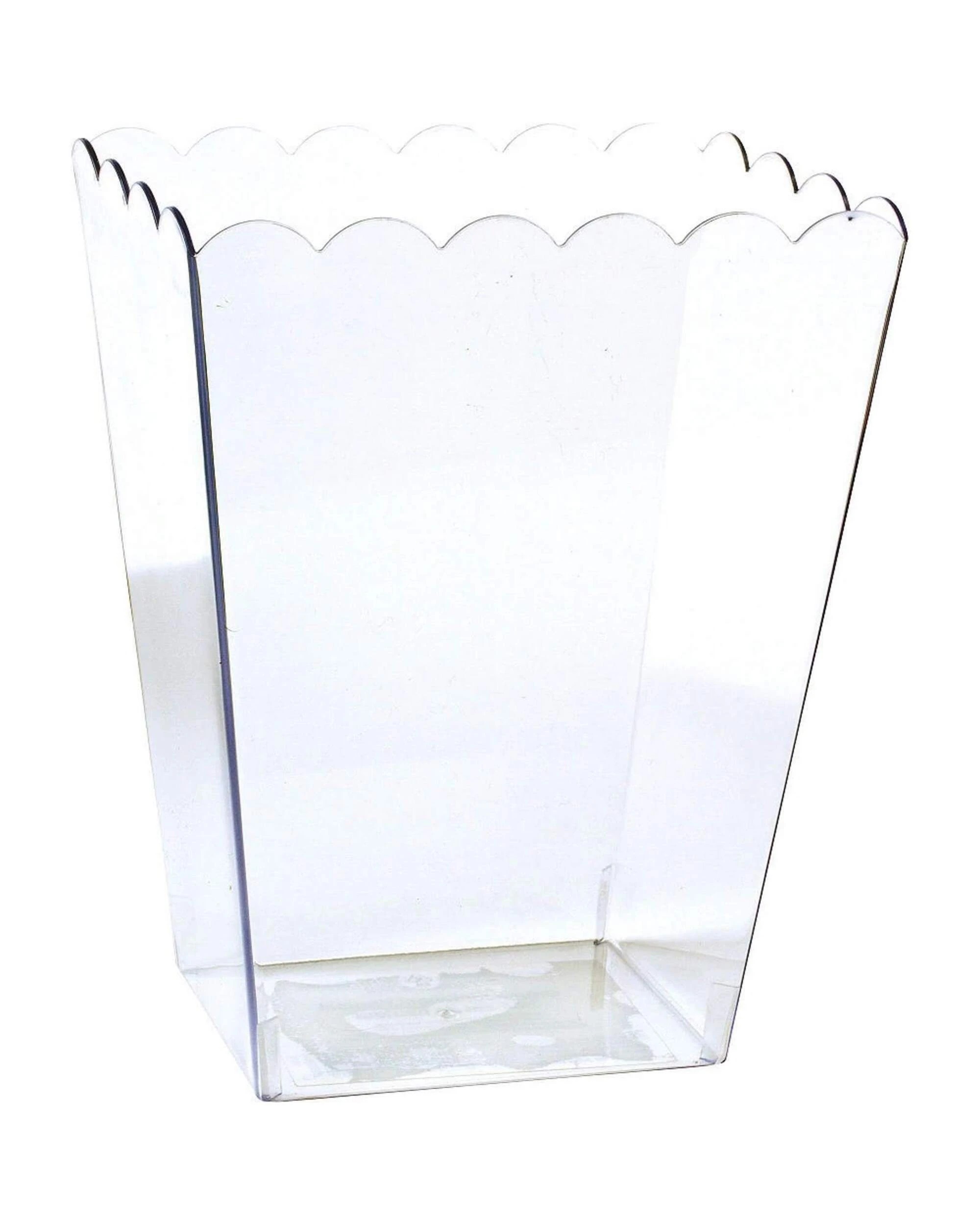 1 Amscan Large Scalloped Plastic Container - Clear, 1 of 2