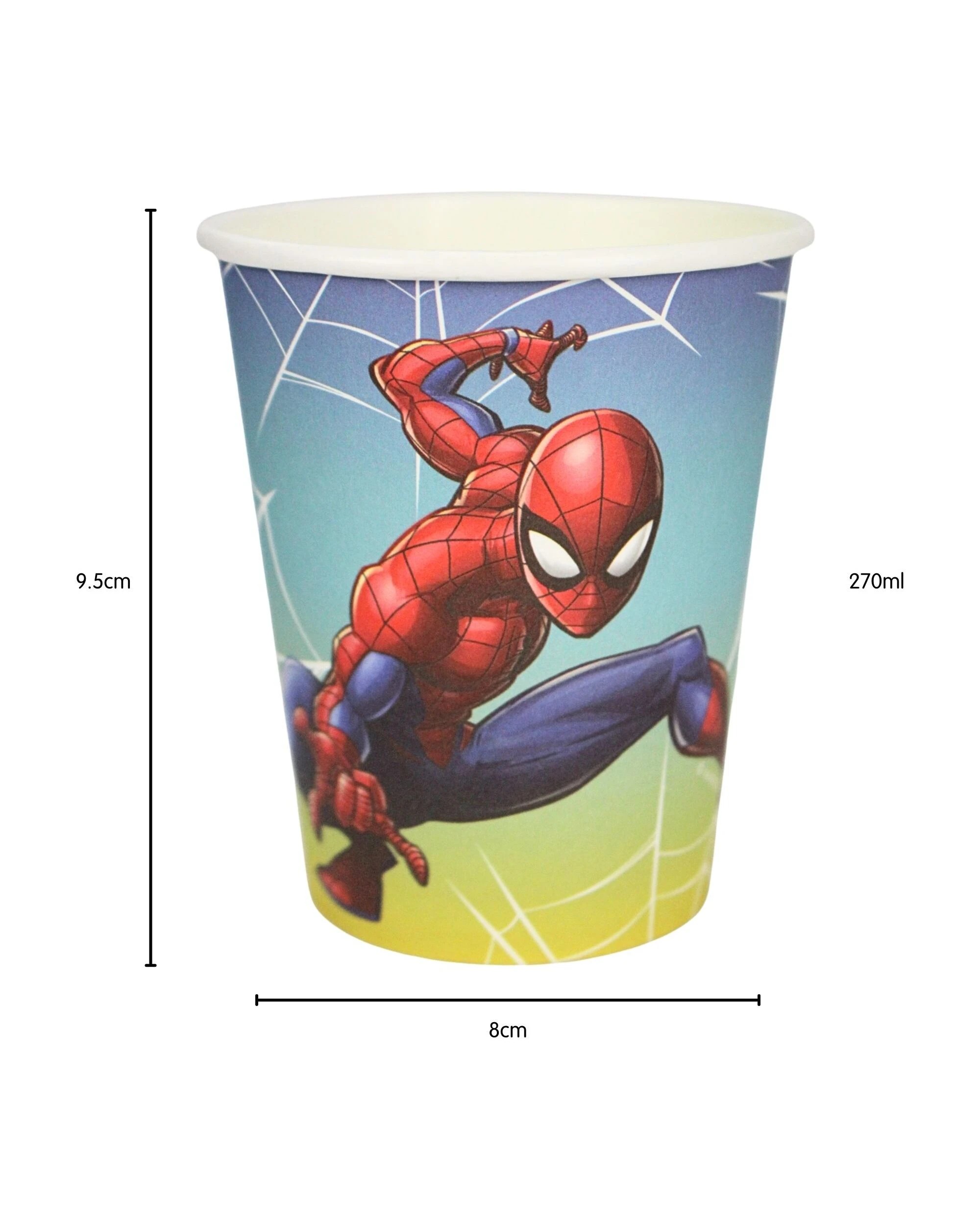 2 Artwrap Spiderman Party Hero Paper Cups Pack of 8 - Blue, 2 of 3