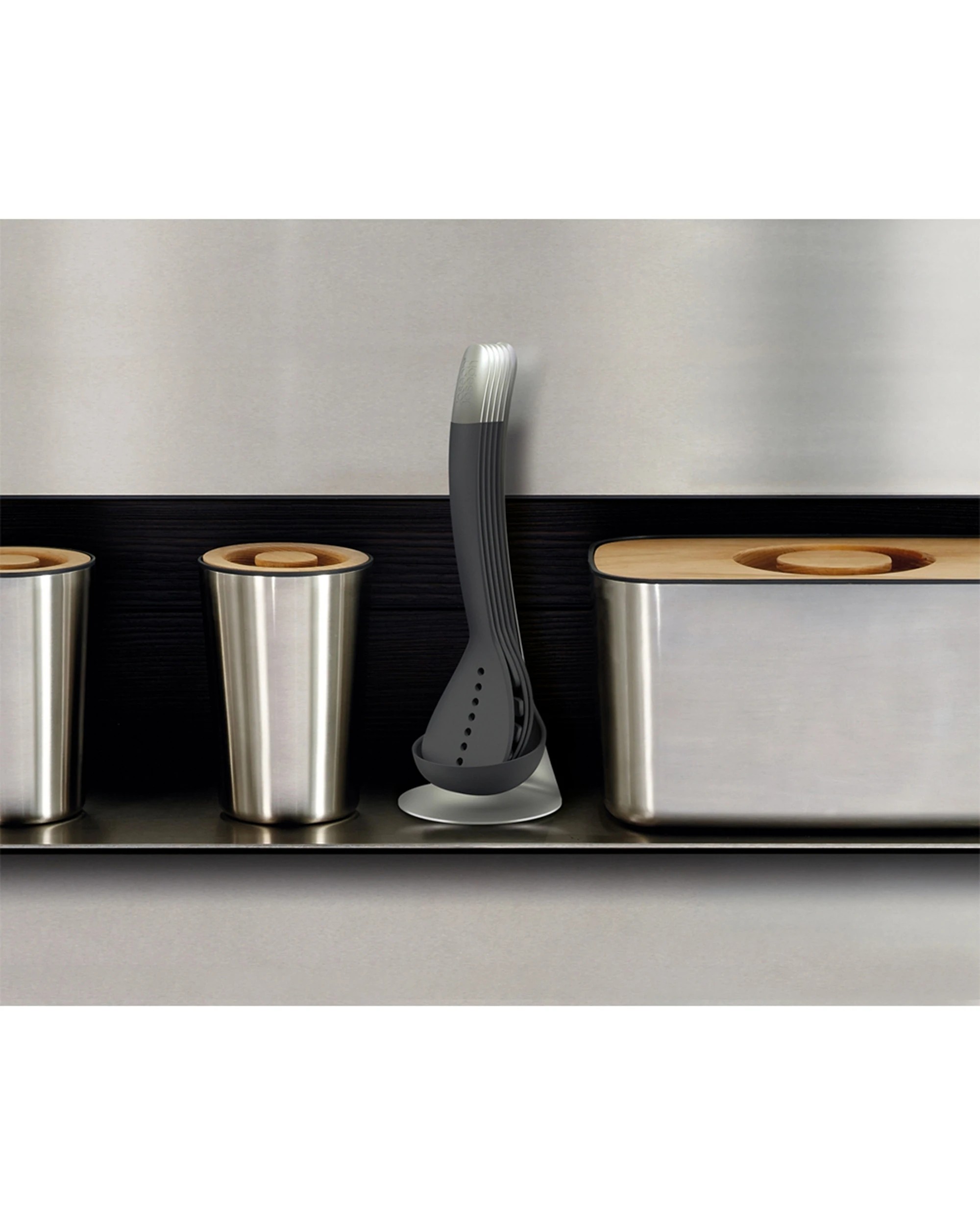 4 Joseph Joseph Nest 100 Utensils Set Nesting Design Heat Resistant Utensils Stainless Steel Stand - Grey, 4 of 4