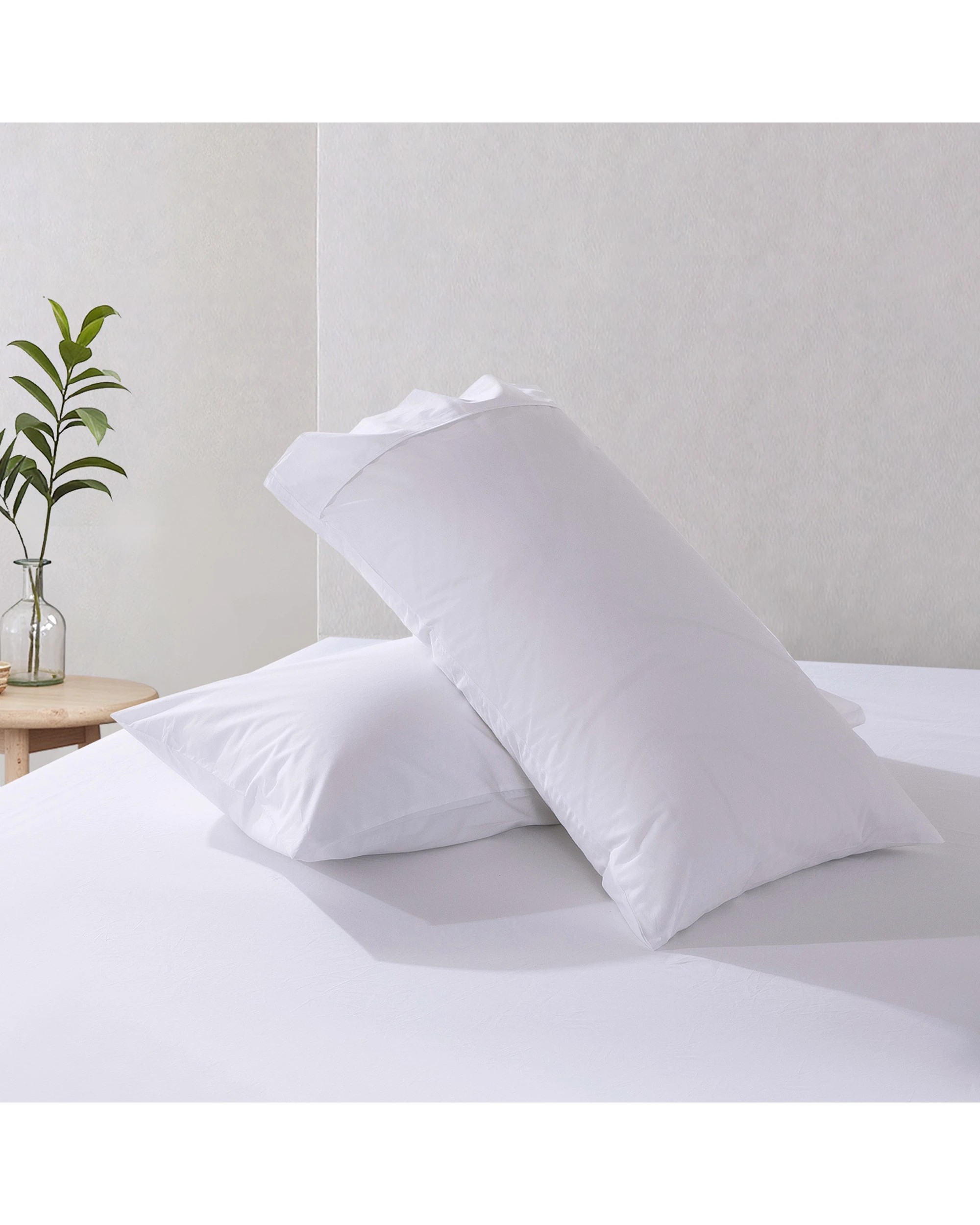 6 Dreamaker 300TC Cotton Percale King Pillowcase Twin Pack - White, 6 of 7