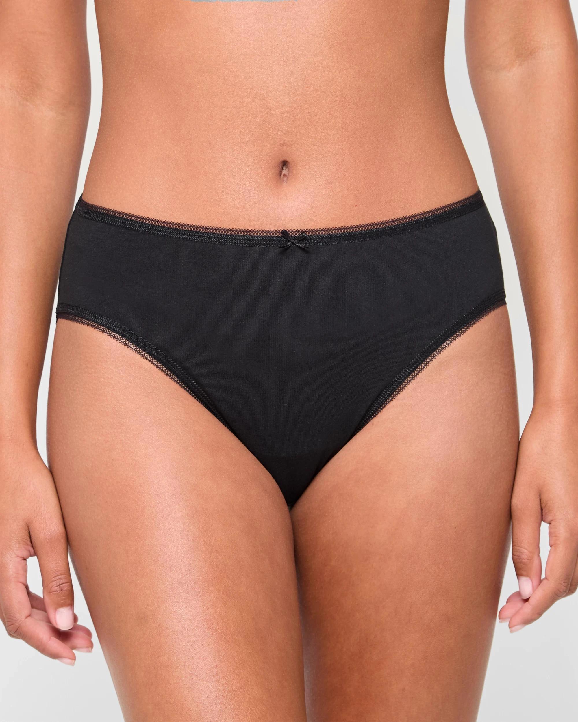 2 Target 5 Pack Cotton/Elastane High Cut Briefs BLACK, 2 of 5