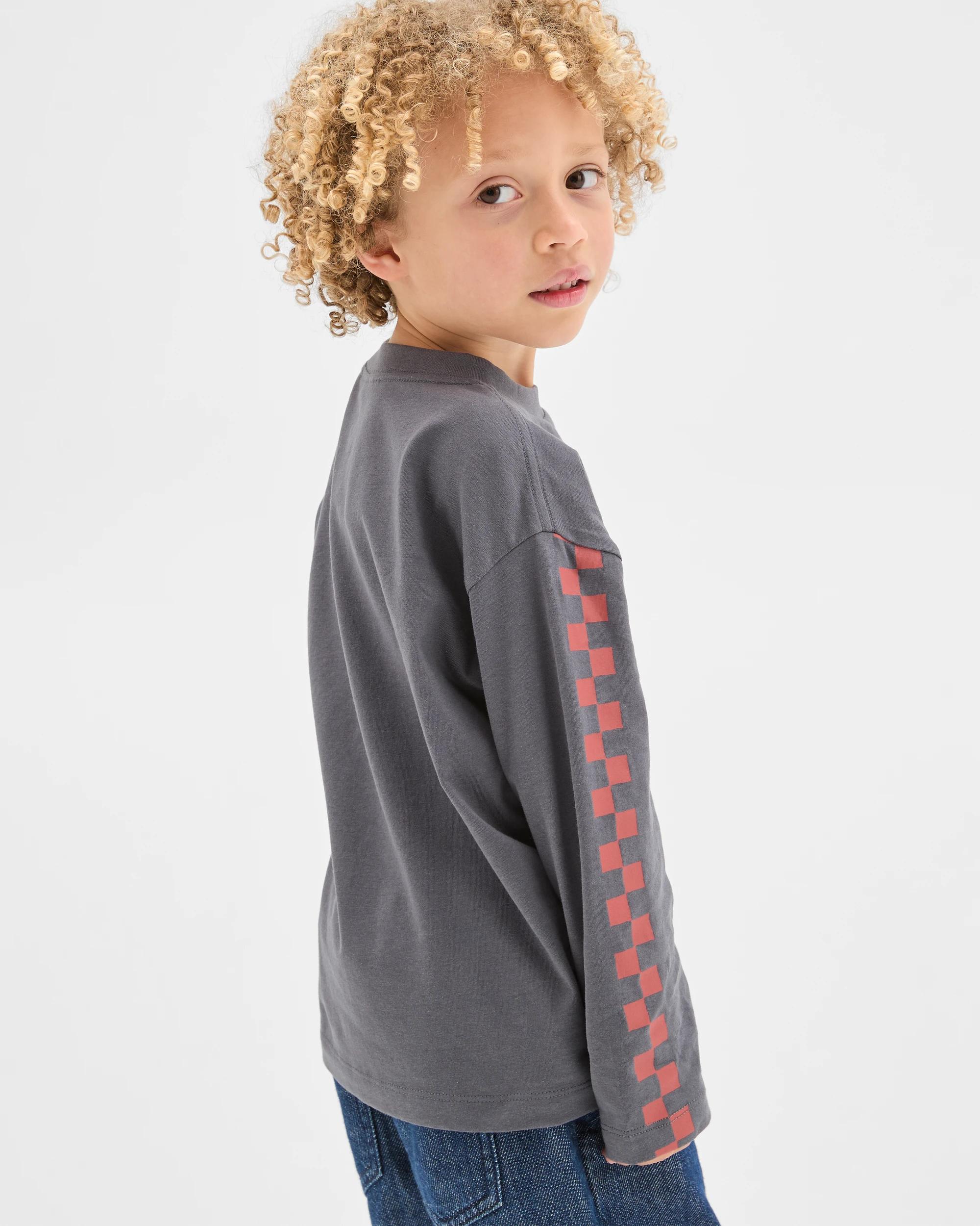 5 Target Kids Australian Cotton Long Sleeve T-Shirt CHARCOAL, 5 of 7
