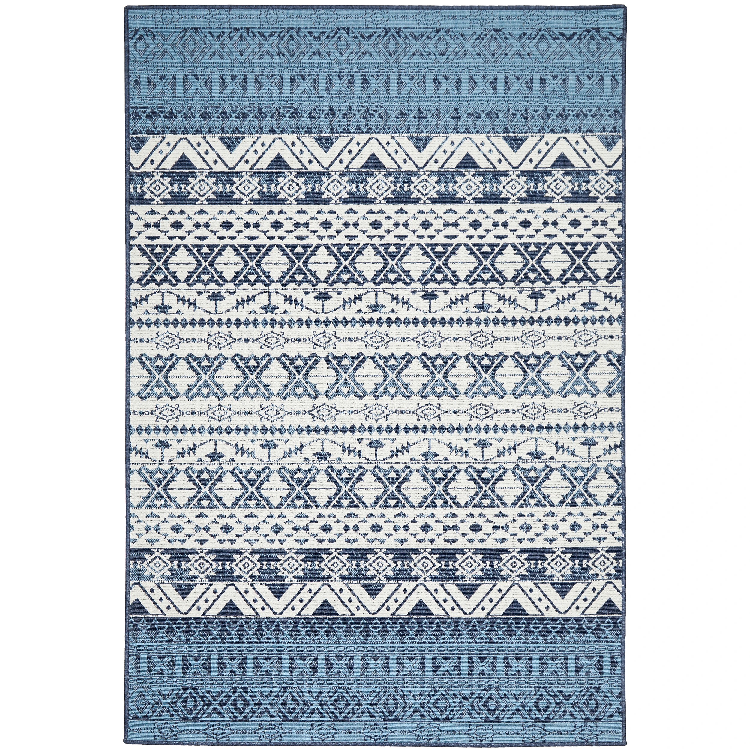 4 Common Ground Rugs Coastline 3333 160x110cm - Small Outdoor Rug - Blue, 4 of 8