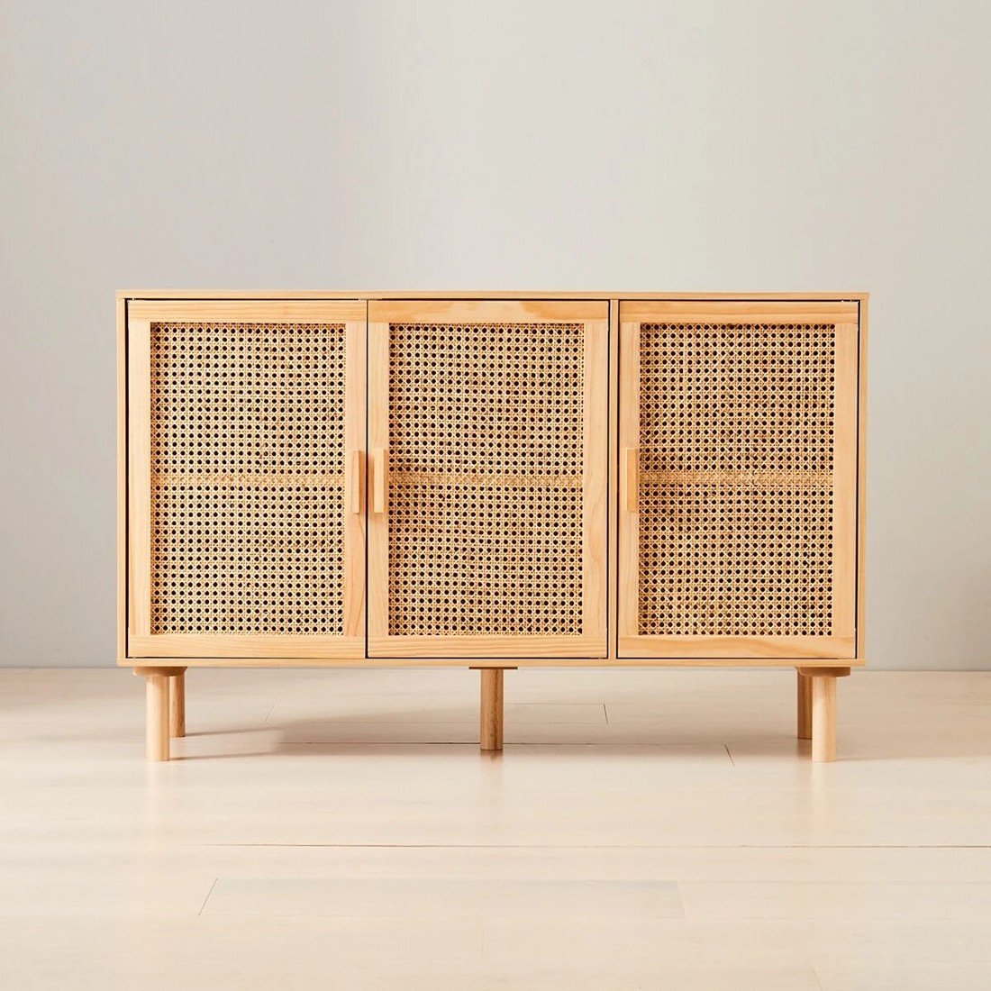 1 Rattan Sideboard with Adjustable Shelves, 1 of 9