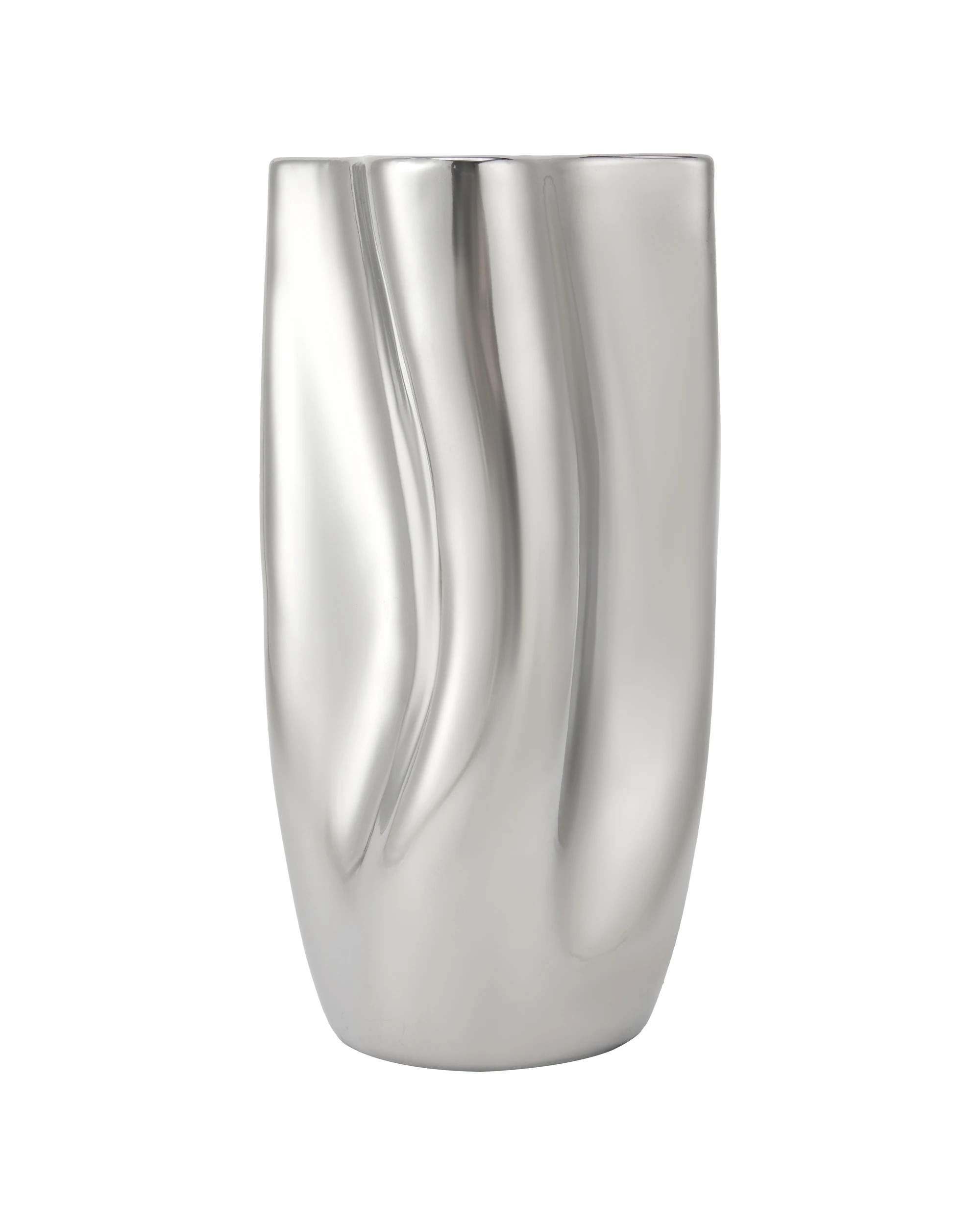 1 Chrome Look Vase, 1 of 5