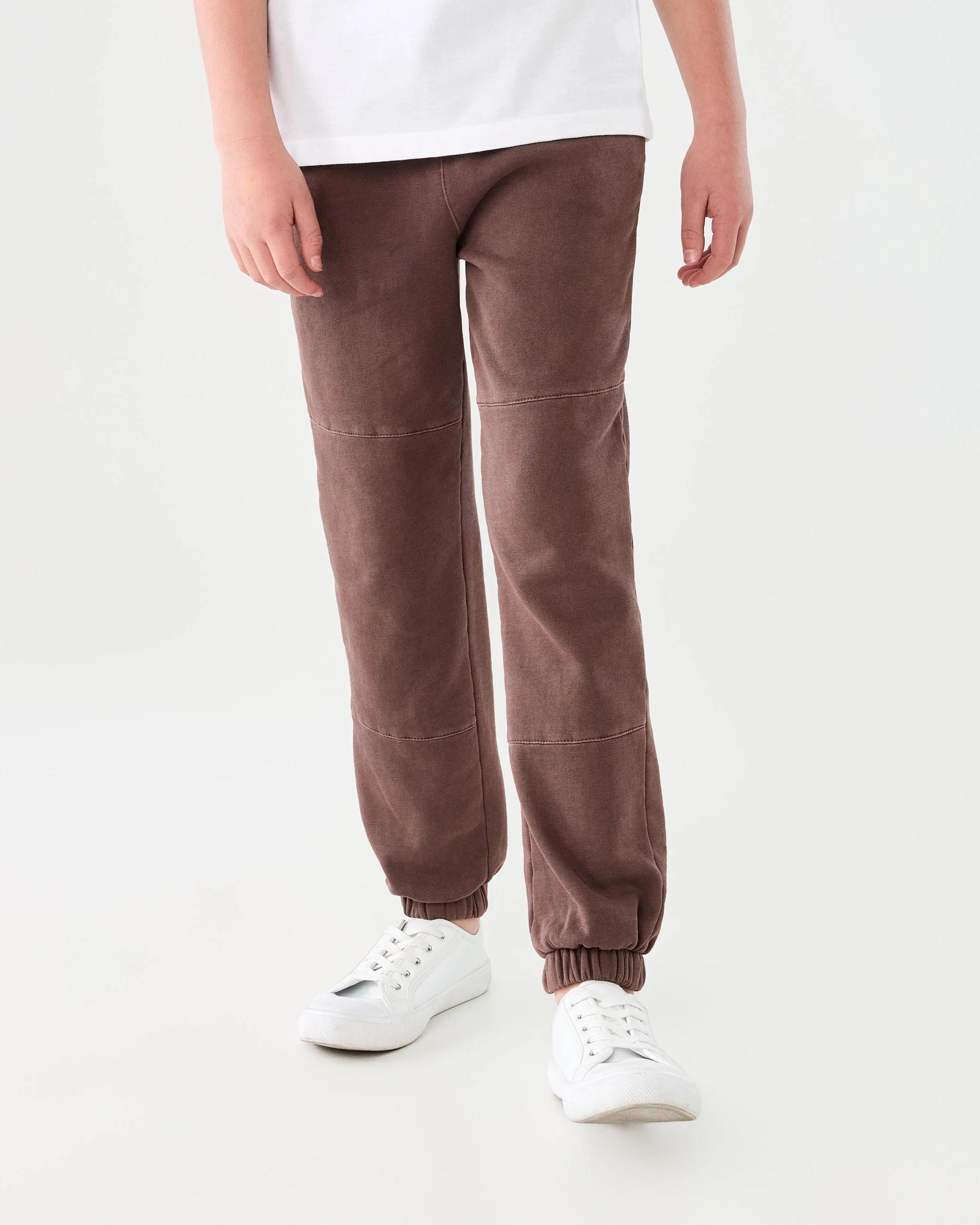 1 Garment Washed Trackpants Fossil Brn, 1 of 7