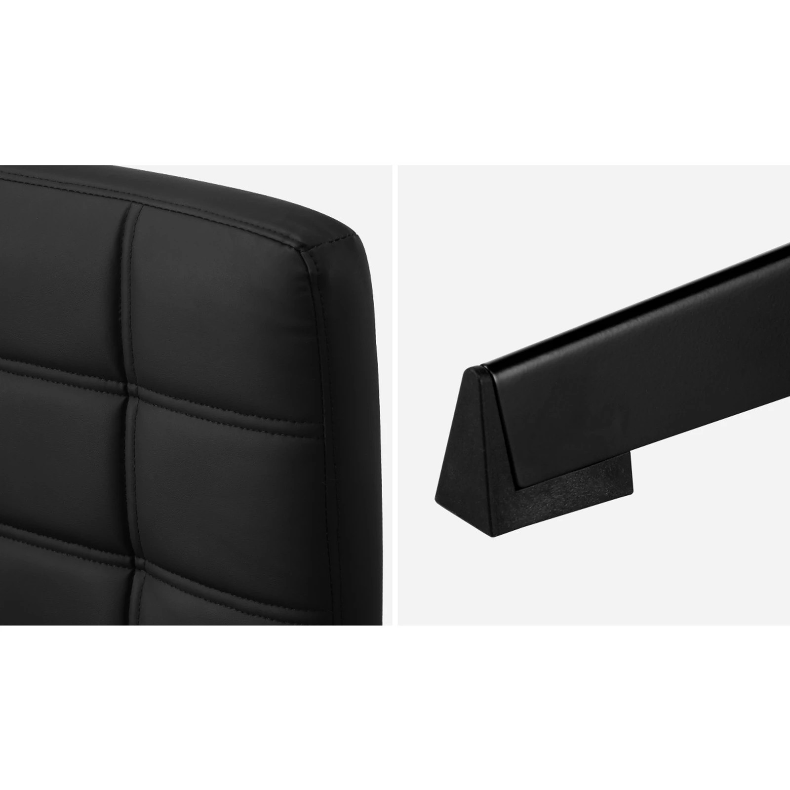 6 Oikiture Armless Office Desk Chair Faux Leather
 - Black, 6 of 10