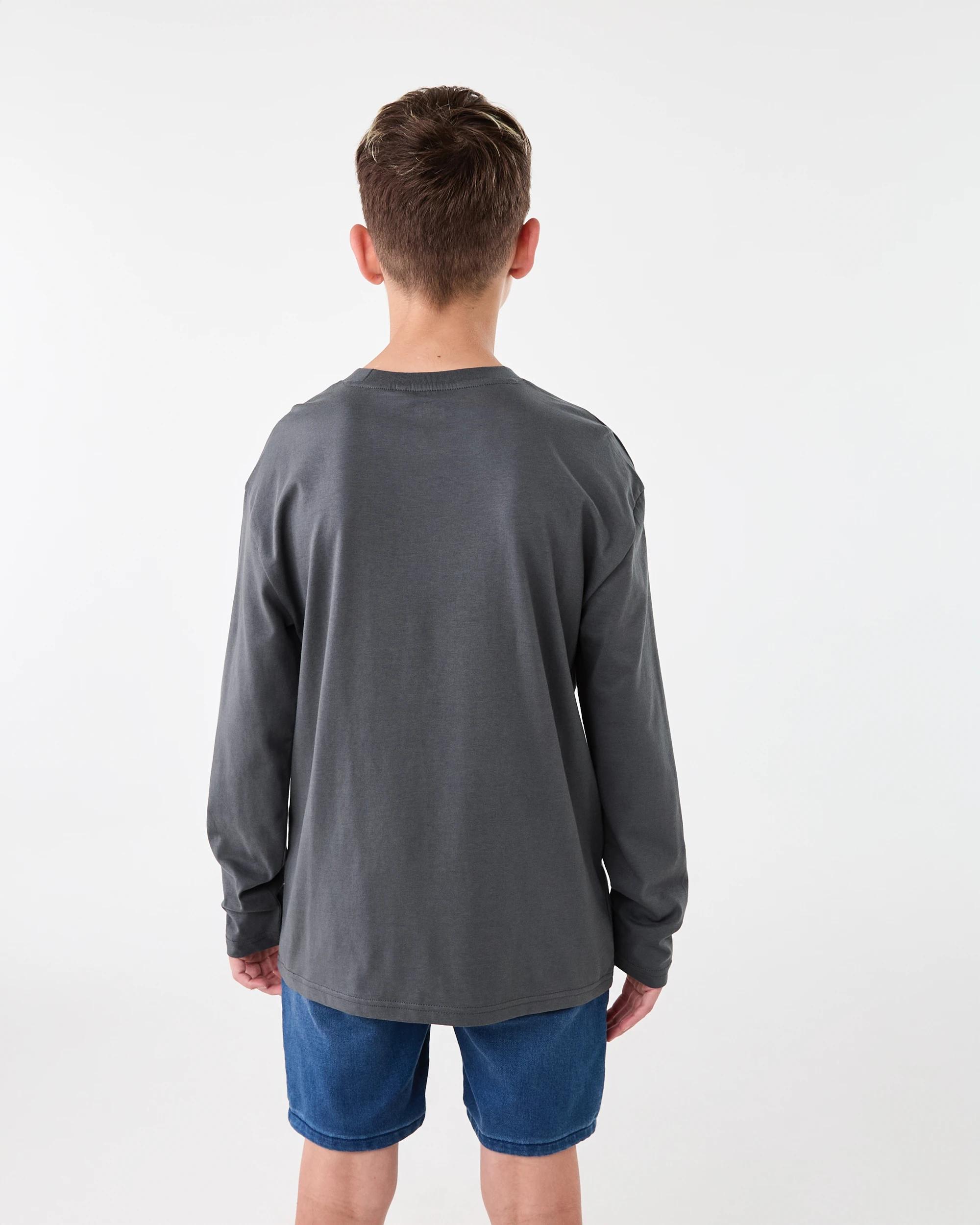 2 Long Sleeve Printed T-shirt Gry Slogan, 2 of 6