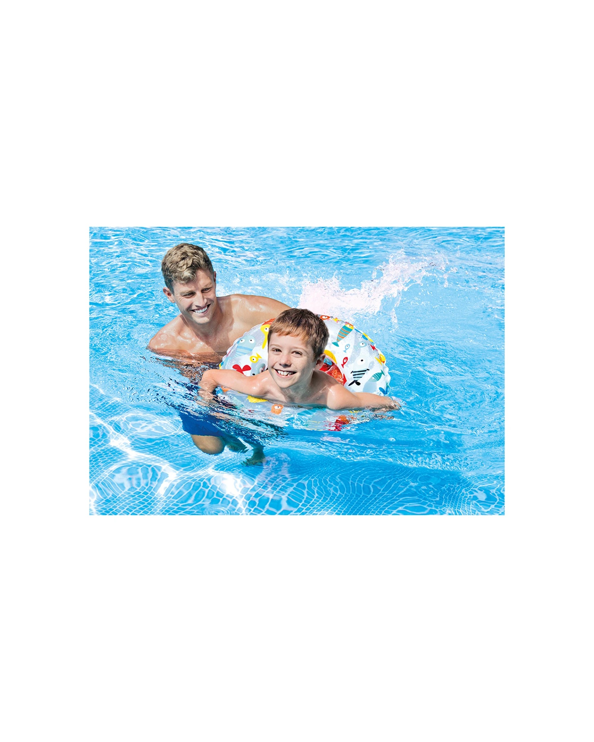 7 Intex 2PK Lively Print Swim Rings Inflatable Kids Floats 6-10Y+ - Assorted, 7 of 8