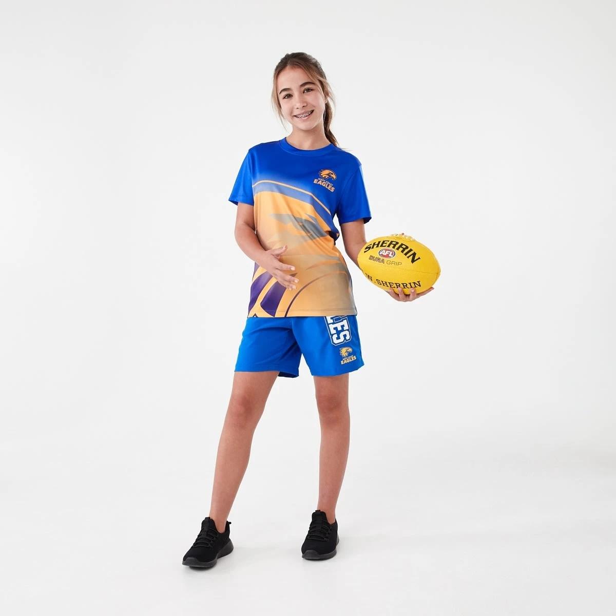 1 Official AFL Kids Training T-shirt West Coast, 1 of 9