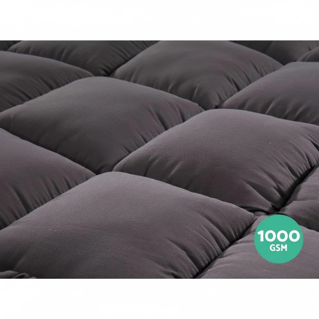 4 Giselle Mattress Topper King Single - Grey - Grey, 4 of 6