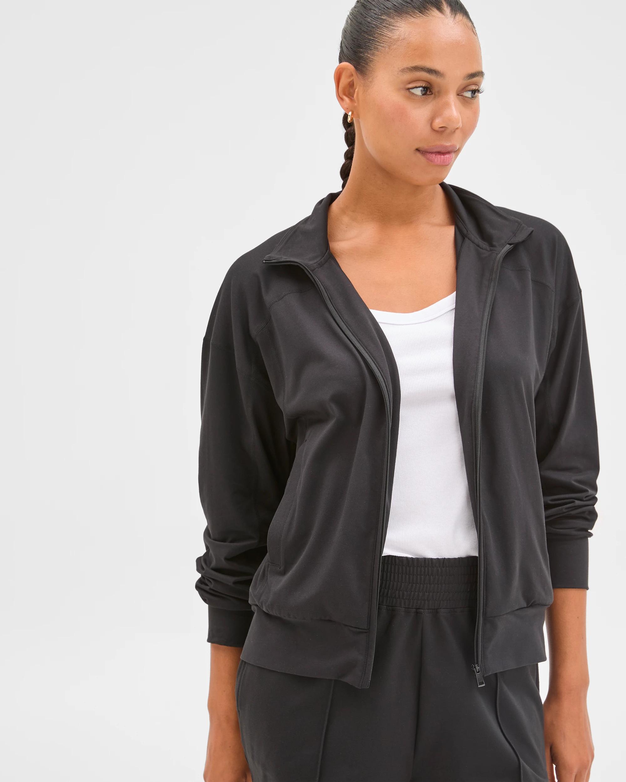 4 Target Active Active Studio Luxe Zip Through Jacket BLACK, 4 of 7