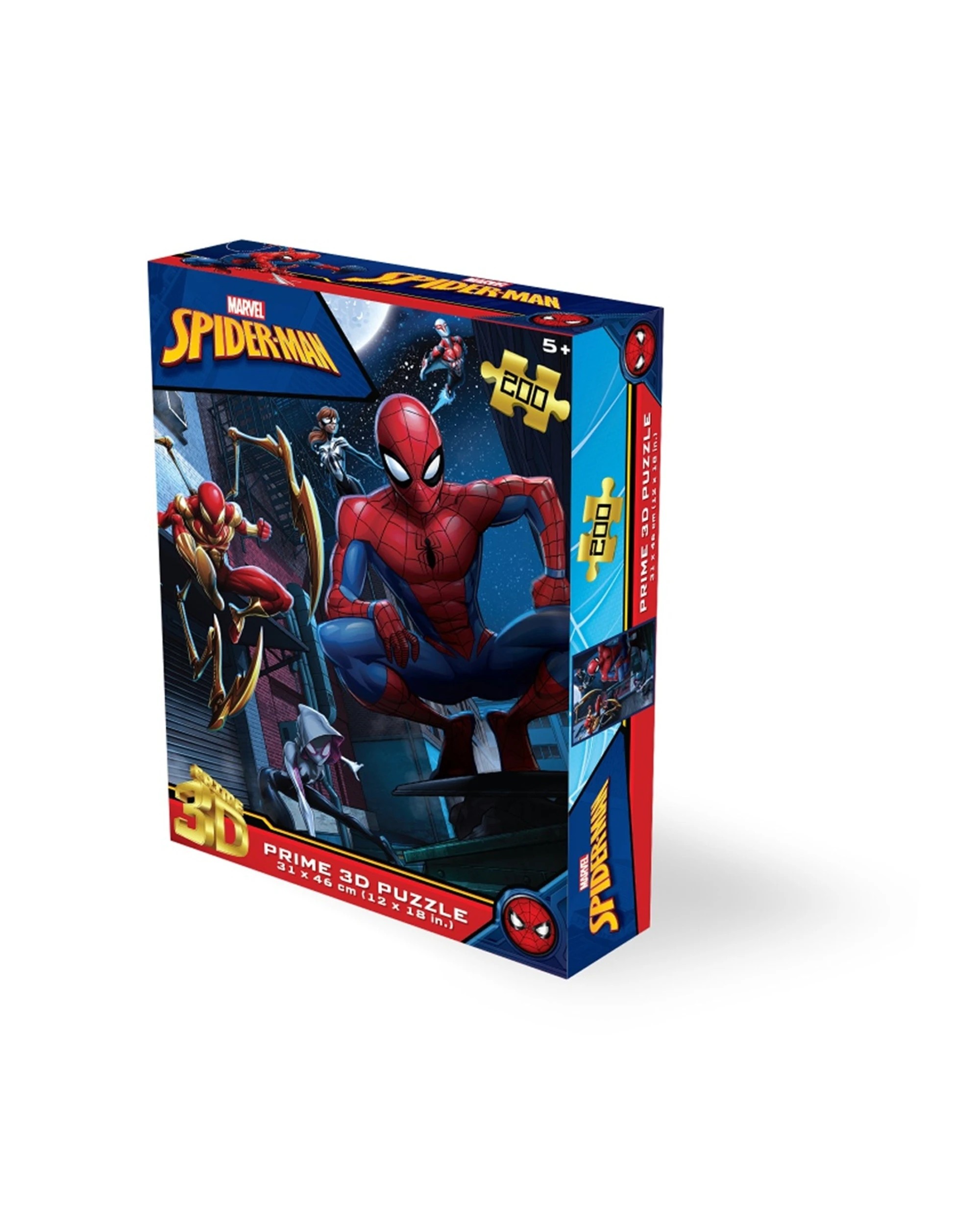 1 Prime3D 200pc Lenticular Marvel Spiderman Jigsaw Puzzle 46x31cm - Multi, 1 of 2
