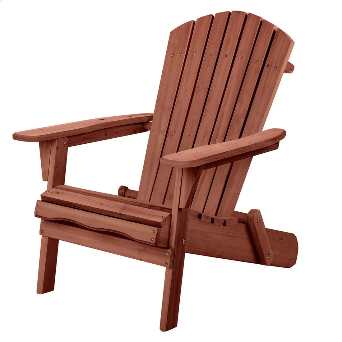 1 Alfordson Outdoor Chair Wooden Adirondack Patio Furniture Beach Garden - Brown, 1 of 9