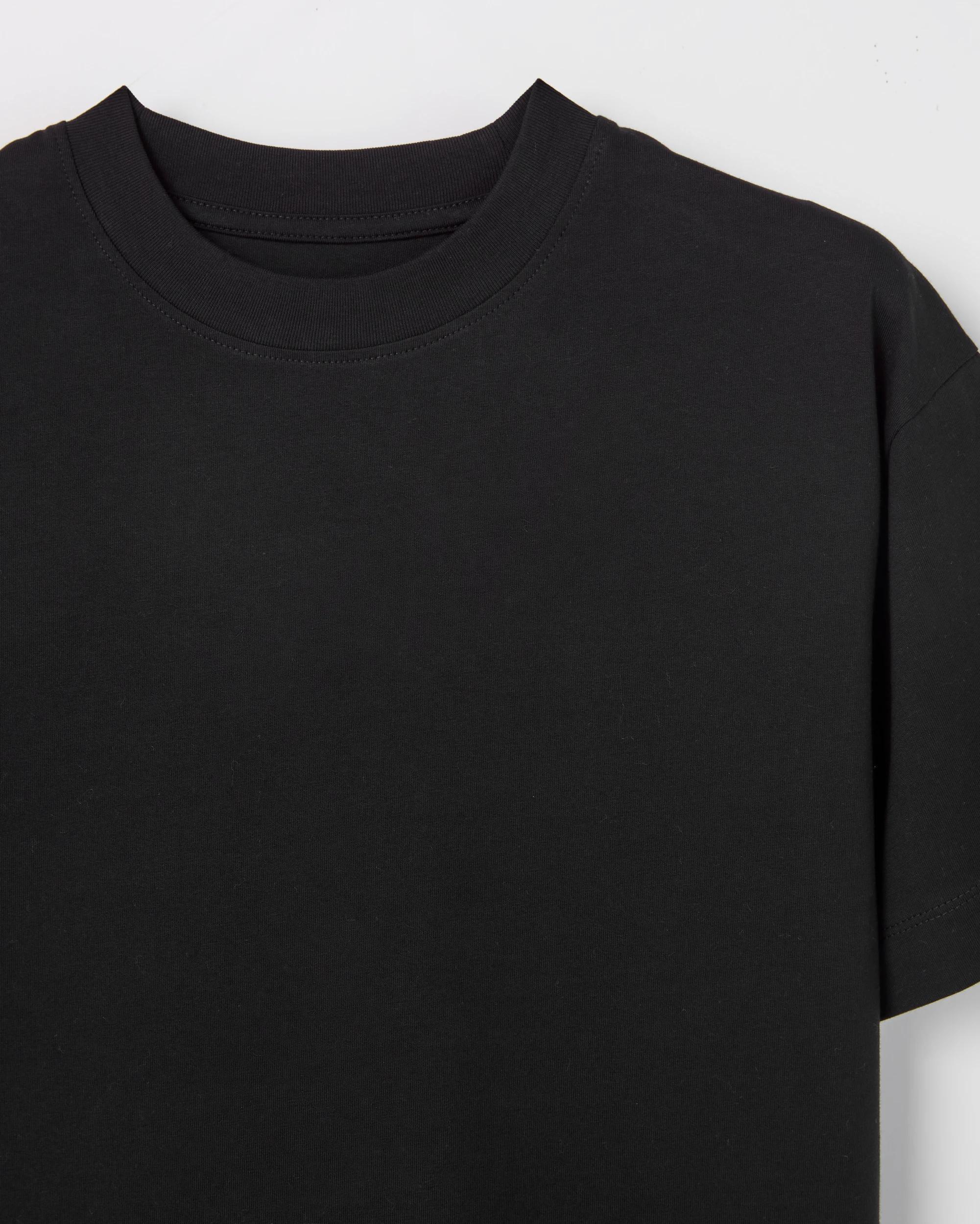 4 Target Kids Australian Cotton Oversized Plain T-Shirt BLACK, 4 of 5