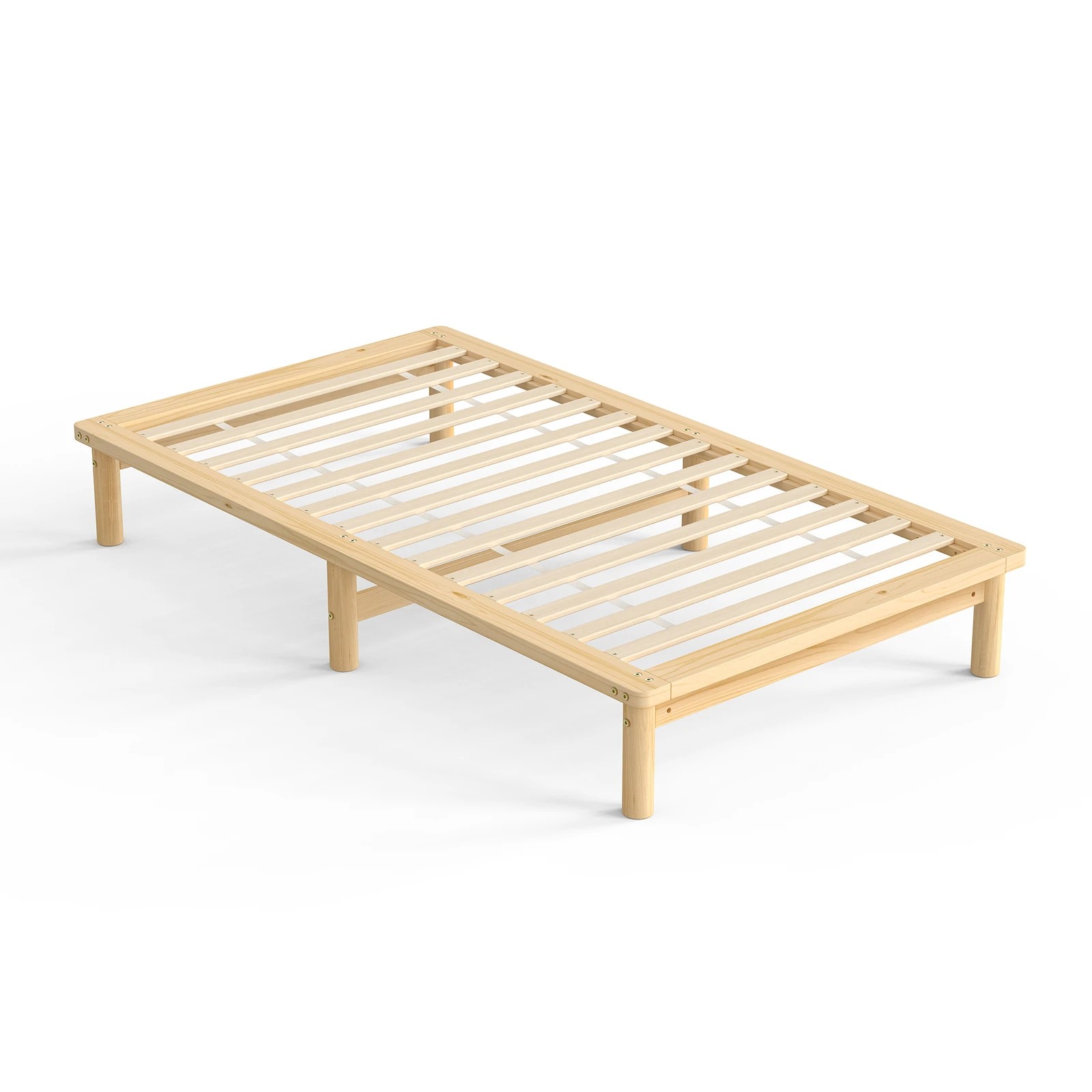 10 Alfordson Bed Frame Wooden Timber King Single Mattress Base Platform Basia - Natural, 10 of 10