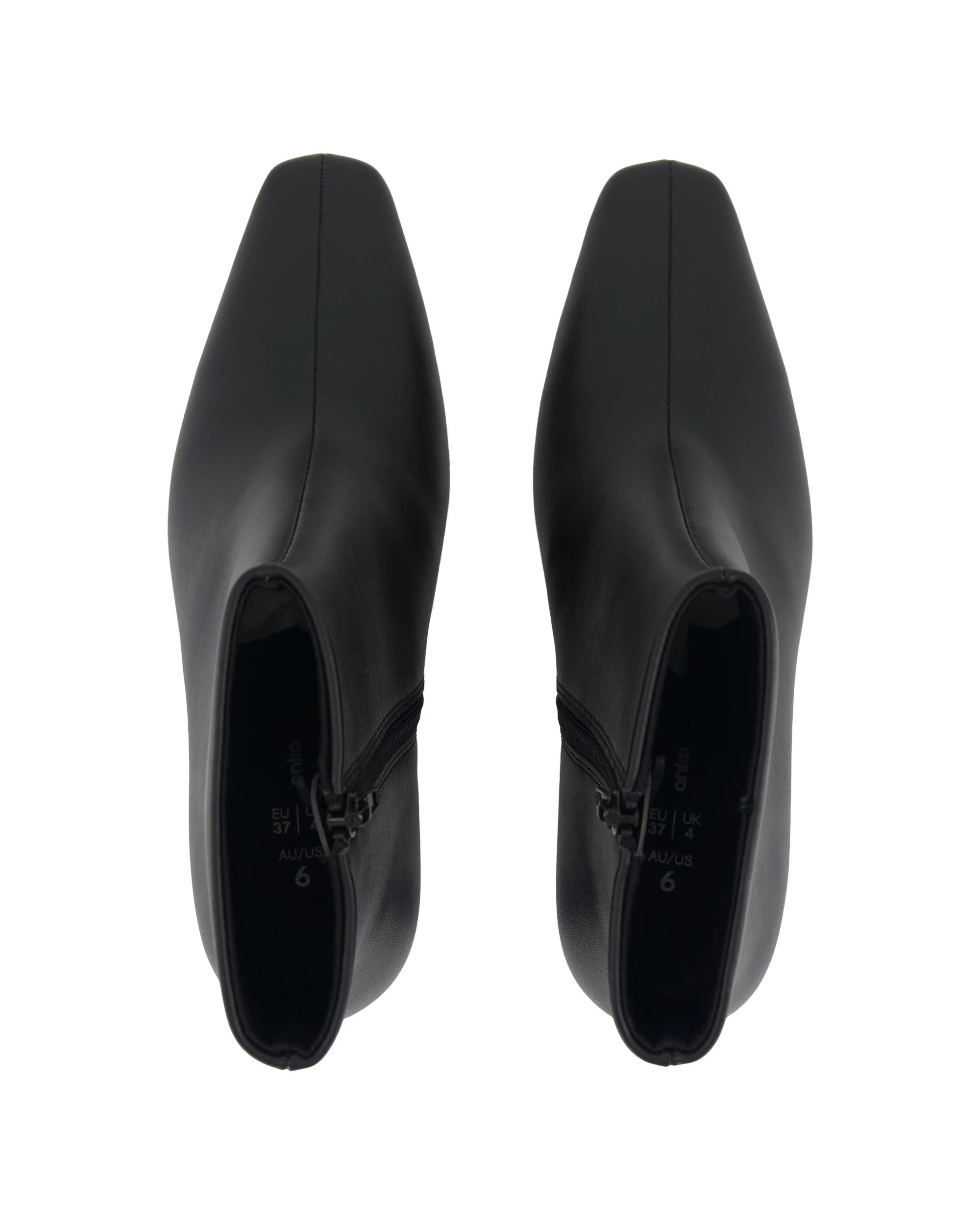 3 Straight Heel Ankle Boots Black, 3 of 5