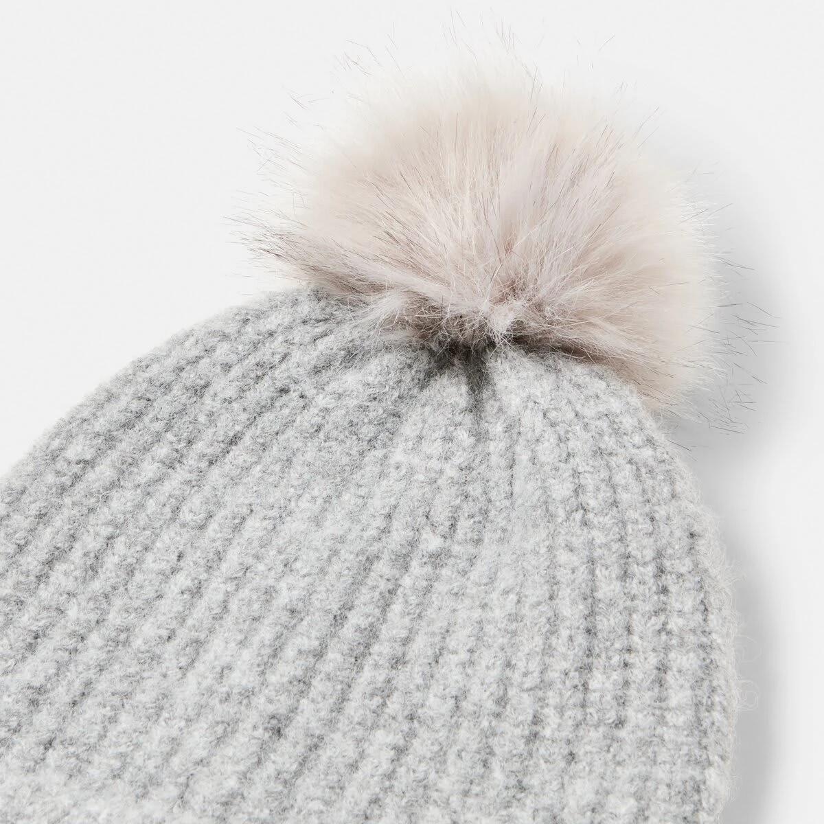 3 Rib Pom Pom Beanie Slvr Marle, 3 of 5