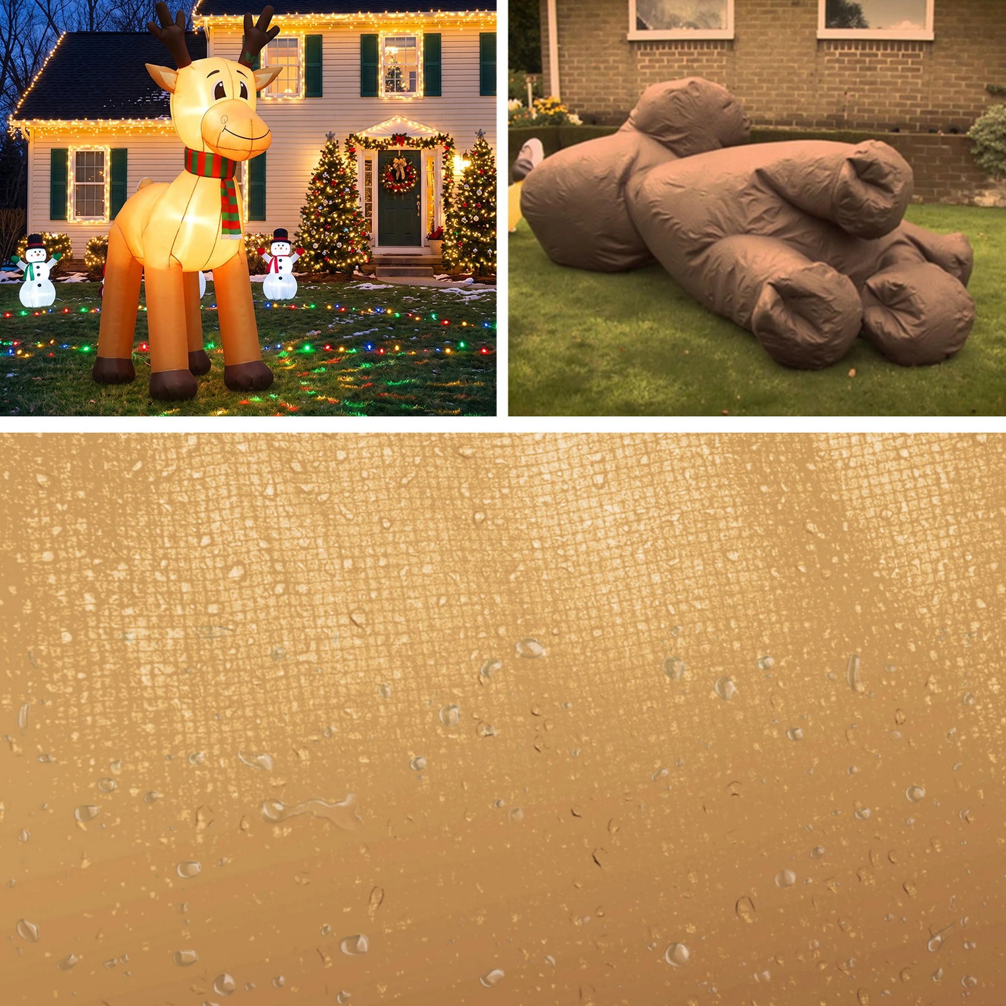 7 Jingle Jollys Christmas Inflatable Reindeer 5M Illuminated Decorations - Multi, 7 of 8