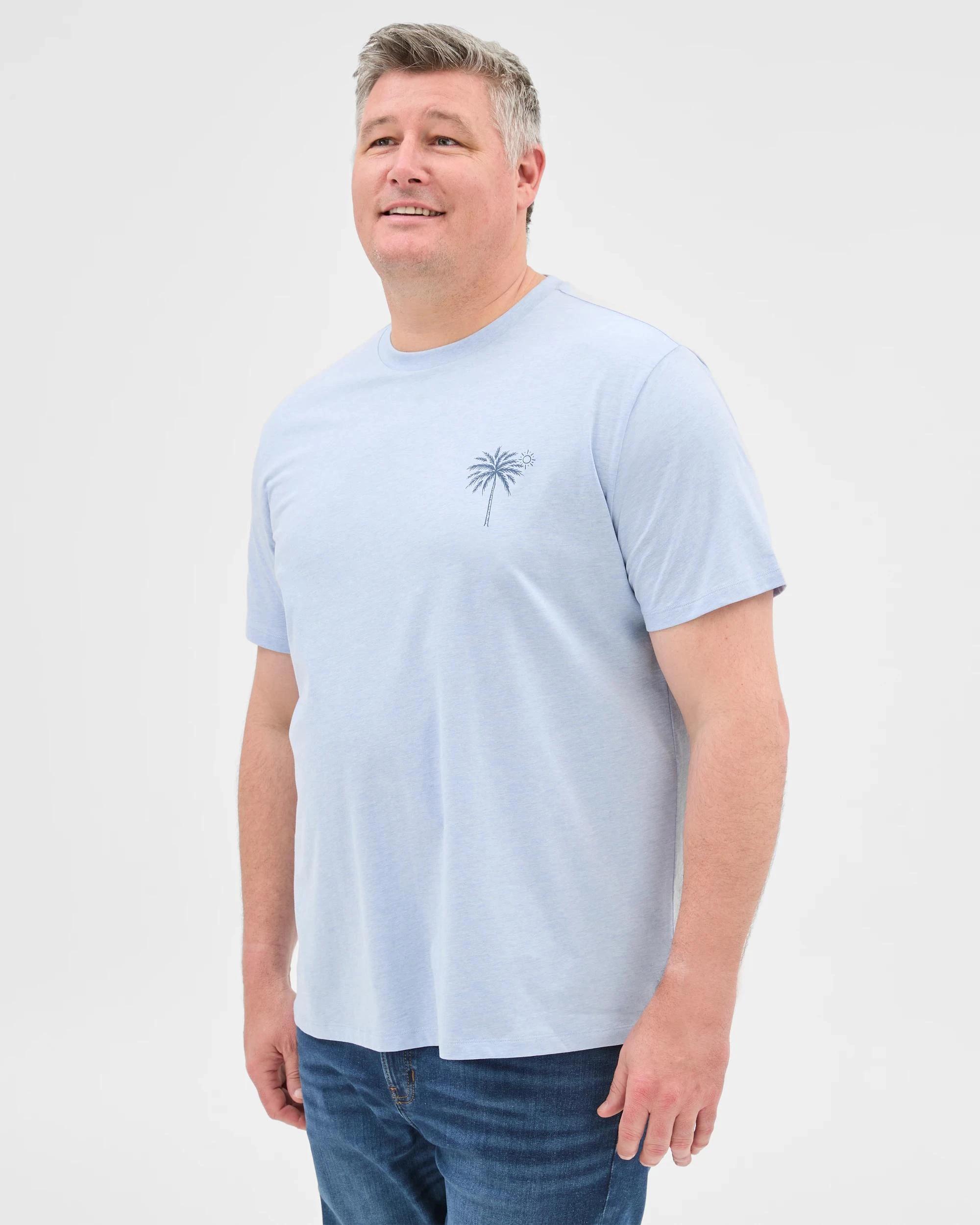 4 Target Man Plus Plus Size Australian Cotton Print T-Shirt LIGHT BLUE BURLEIGH, 4 of 6