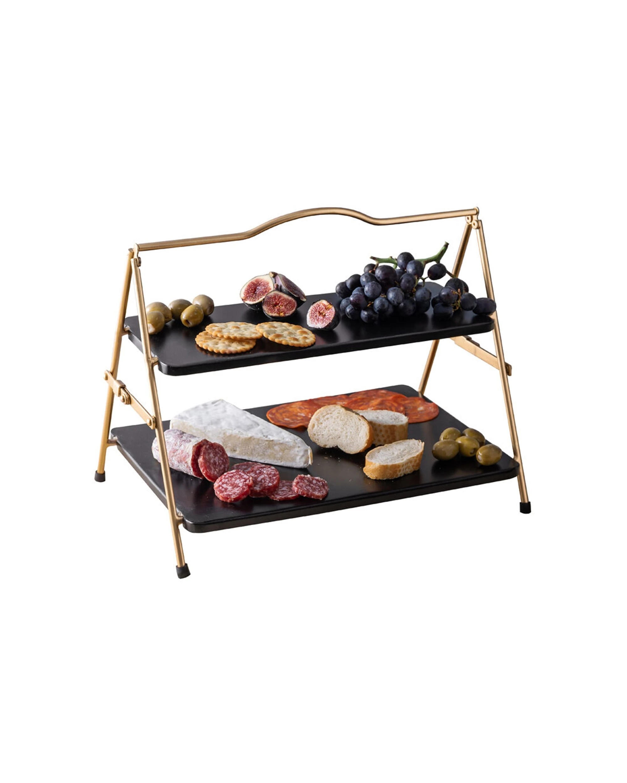 3 Artesa 2 Tier Metal Serving Tray Stand Charcuterie Pastries - Multi, 3 of 4
