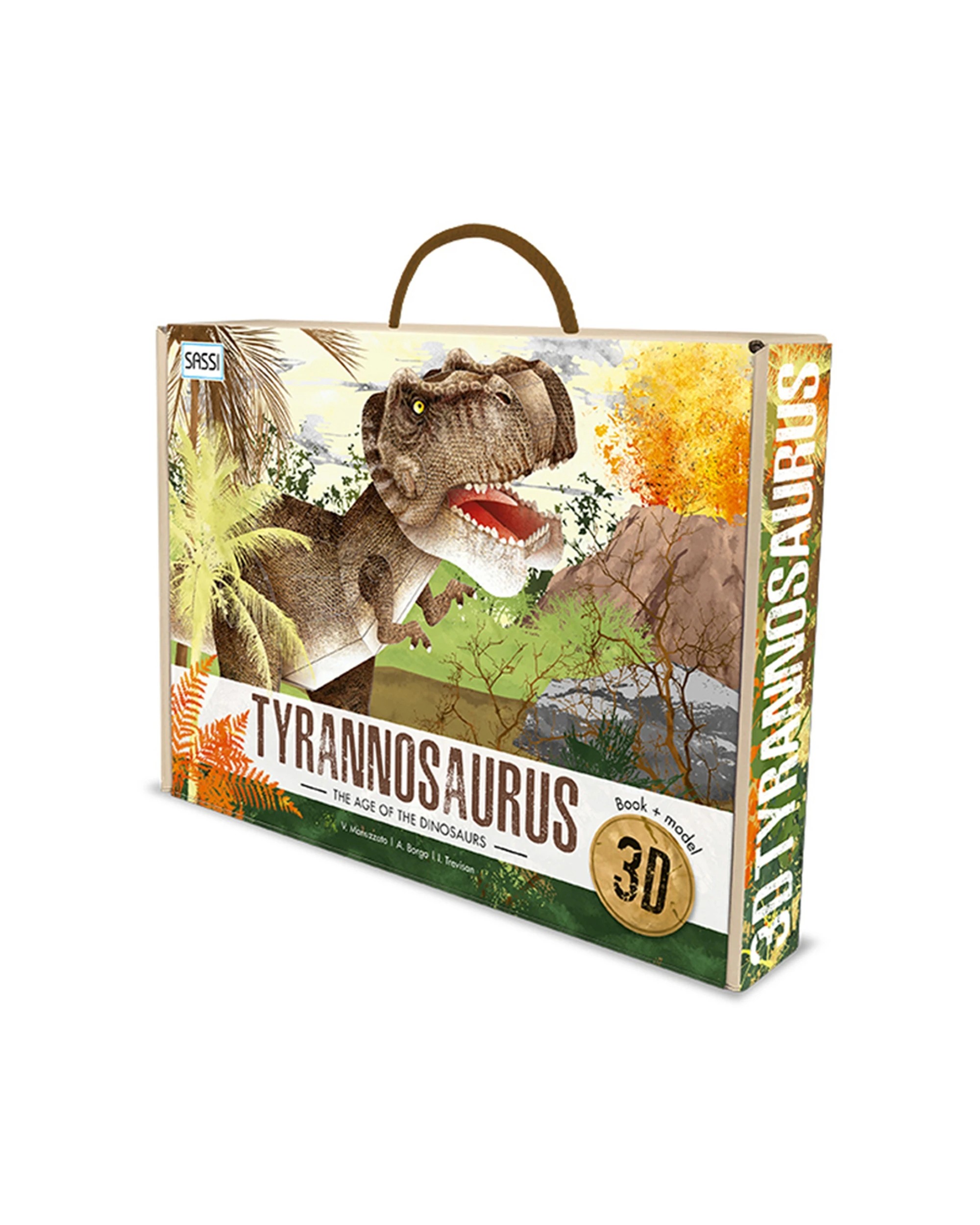1 Sassi 53pc 3D Assemble And Book The Age Of The Dinosaurs Tyrannosaurus Kids Educational - Multi, 1 of 1