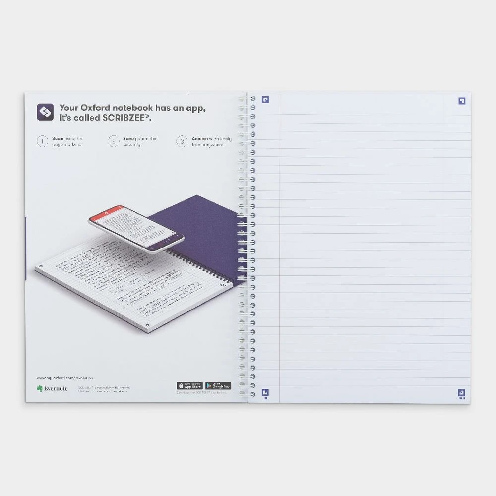 3 Oxford A4 Notebook 120 Pages with Scribzee App Aqua, 3 of 4