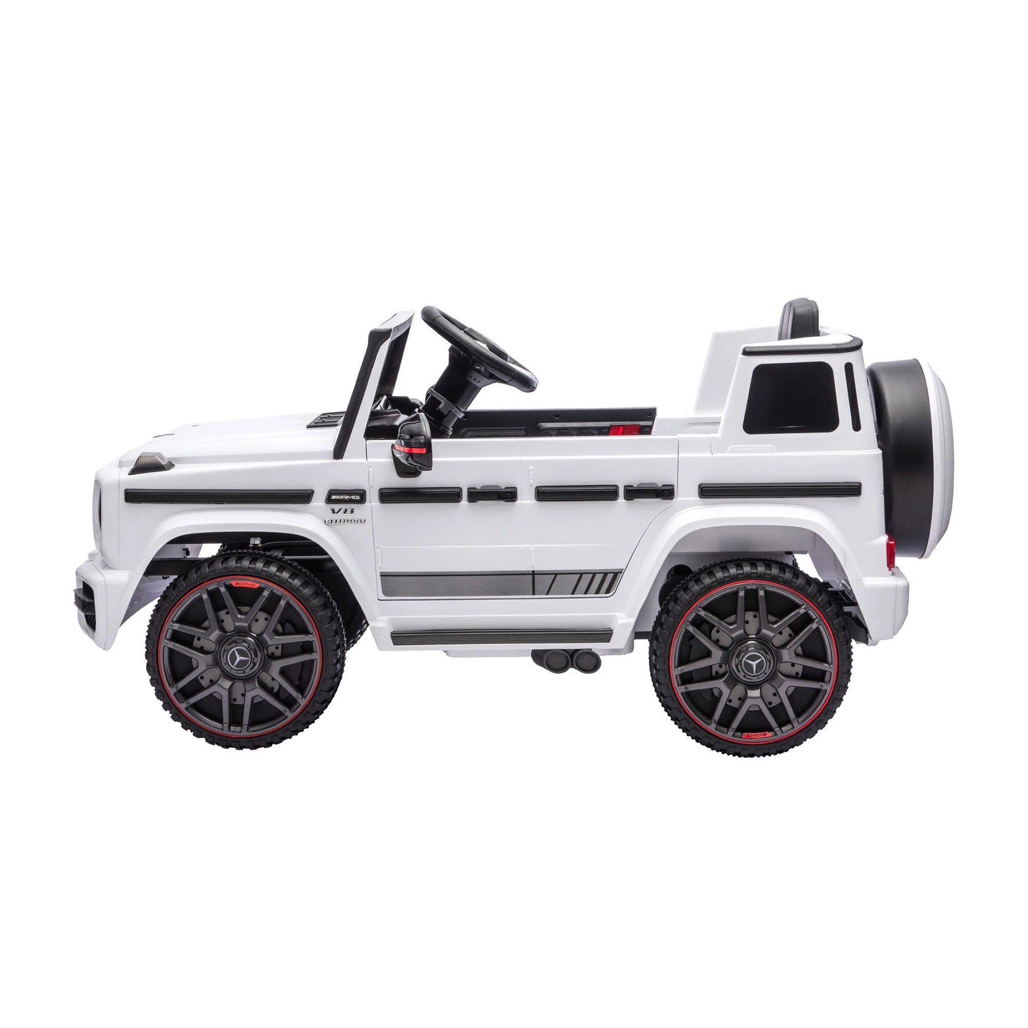 3 Mercedes-Benz 12V Kids Electric Ride On Car G63 Toy Cars Remote Control Horn Music - White, 3 of 5