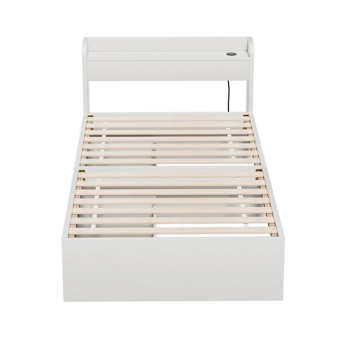 9 Artiss Bed Frame Single Size With Charging Ports And 2 Drawers Durable Space Saving Modern Decor Easy Assembly - White, 9 of 10